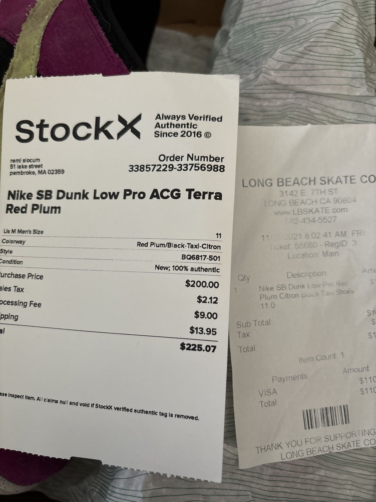 Nike Nike SB dunk low ACG TERRA RED PLUM Size US 11 / EU 44 - 2 Thumbnail