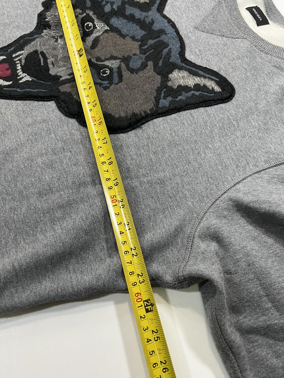 Diesel Diesel Men's Grey Sweatshirt with Wolf Patch Size US XL / EU 56 / 4 - 6 Thumbnail