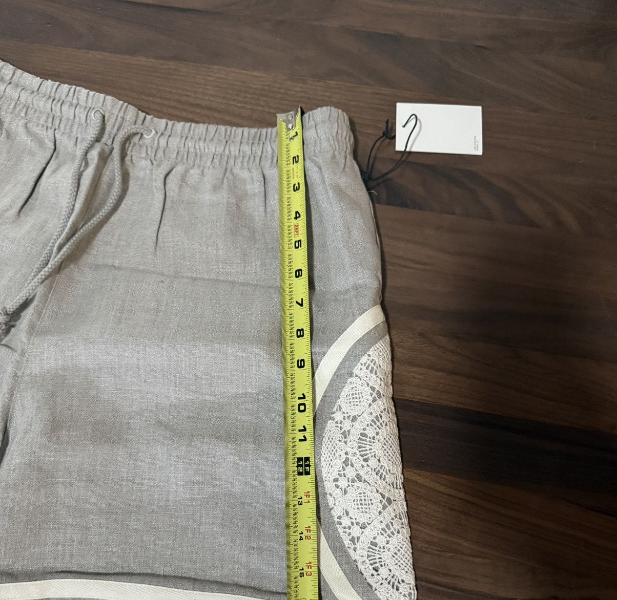 Aime Leon Dore Aime Leon Dore Lace Linen Basketball Short Bone White XL Size US 36 / EU 52 - 9 Thumbnail