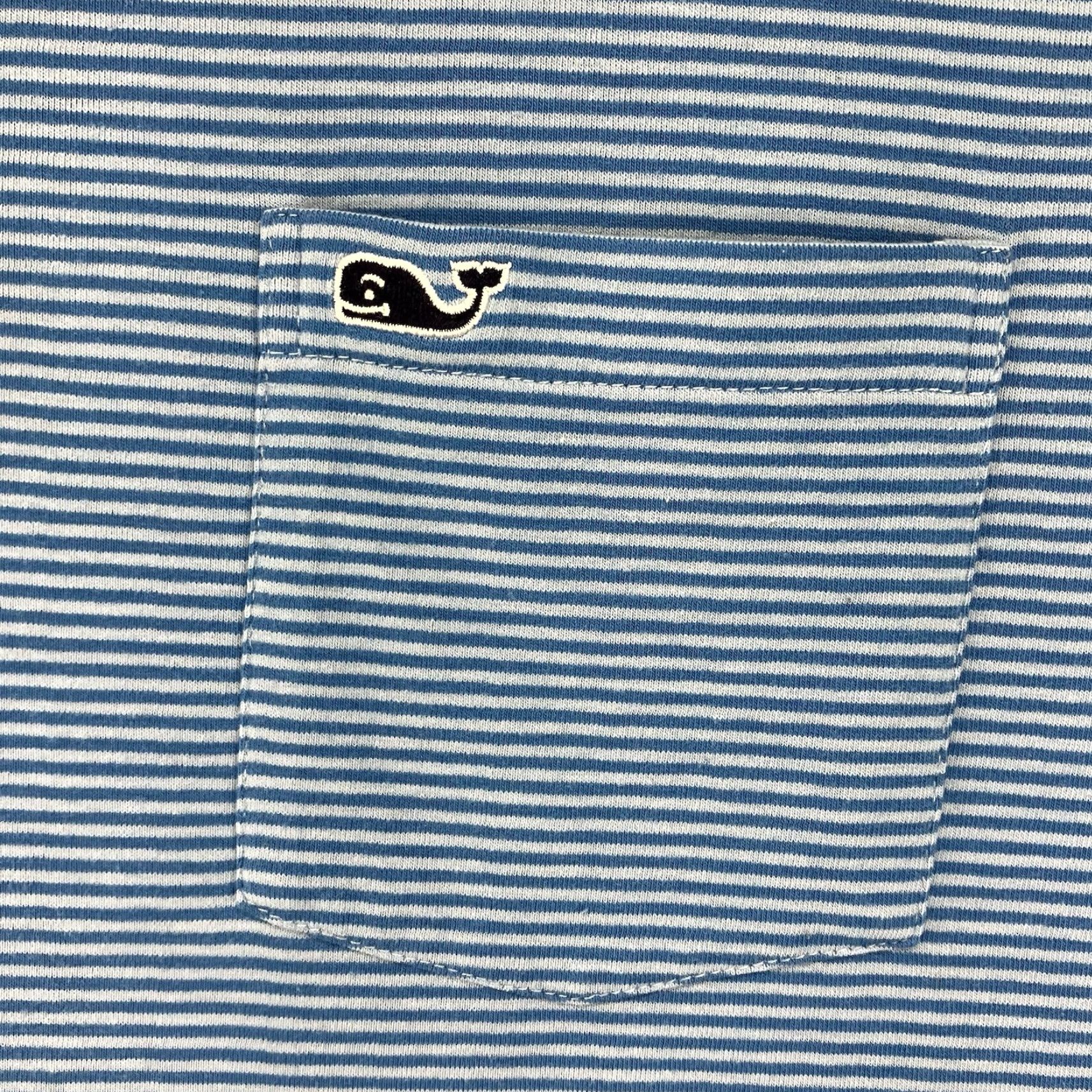 Vineyard Vines Vineyard Vines Polo Shirt Large Striped Edgartown Pocket Blue Regular Fit Short Sleeve Men Mens Shirt Size US L / EU 52-54 / 3 - 3 Thumbnail