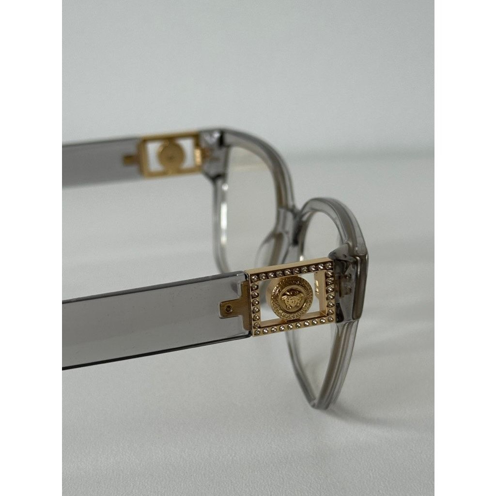 Versace NEW Versace VE3329-B Grey Clear Square Eyeglasses Frames Size ONE SIZE - 4 Thumbnail