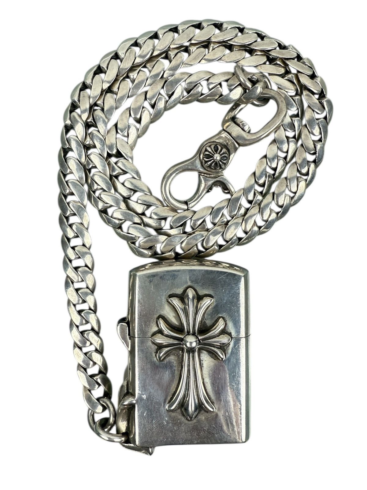 Chrome Hearts Chrome Hearts Cuban Wallet Chain Lighter Zippo