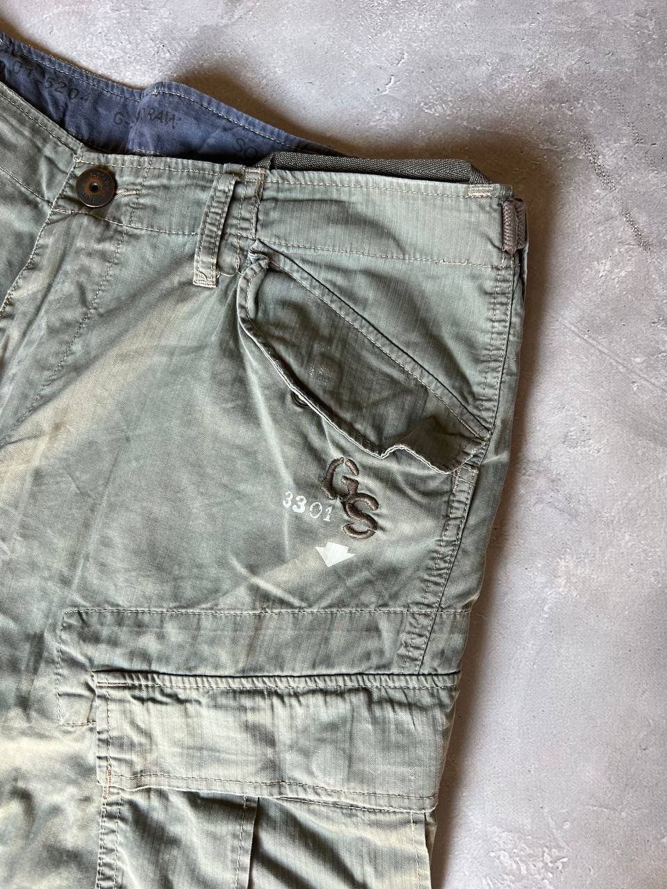 G-Star × Vintage Vintage G-Star Raw Cargo Short Size US 33 - 6 Thumbnail