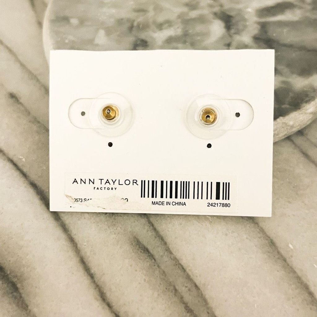 Ann Taylor Ann Taylor Factory Earrings Light Green Crystal Black Size ONE SIZE - 4 Thumbnail