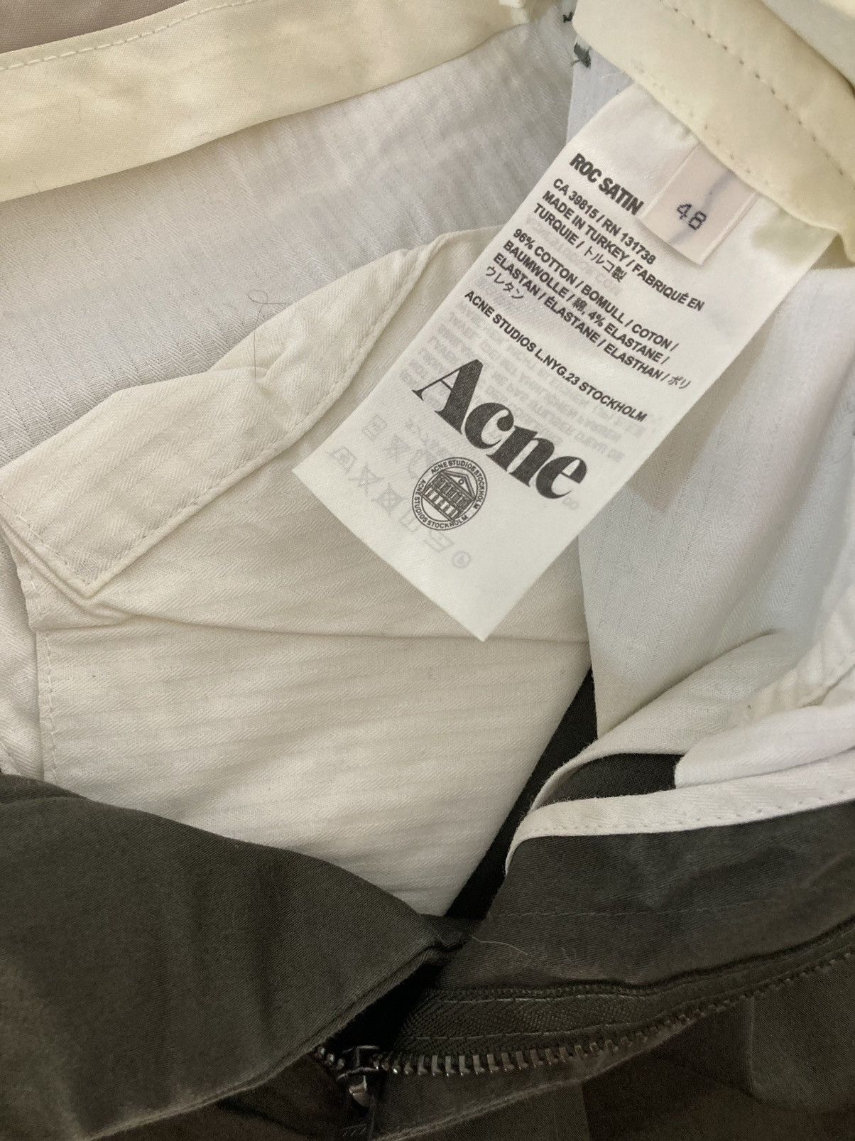 Acne Studios × Vintage Acne Studios Khaki Rog Satin Pants Size US 32 / EU 48 - 8 Thumbnail