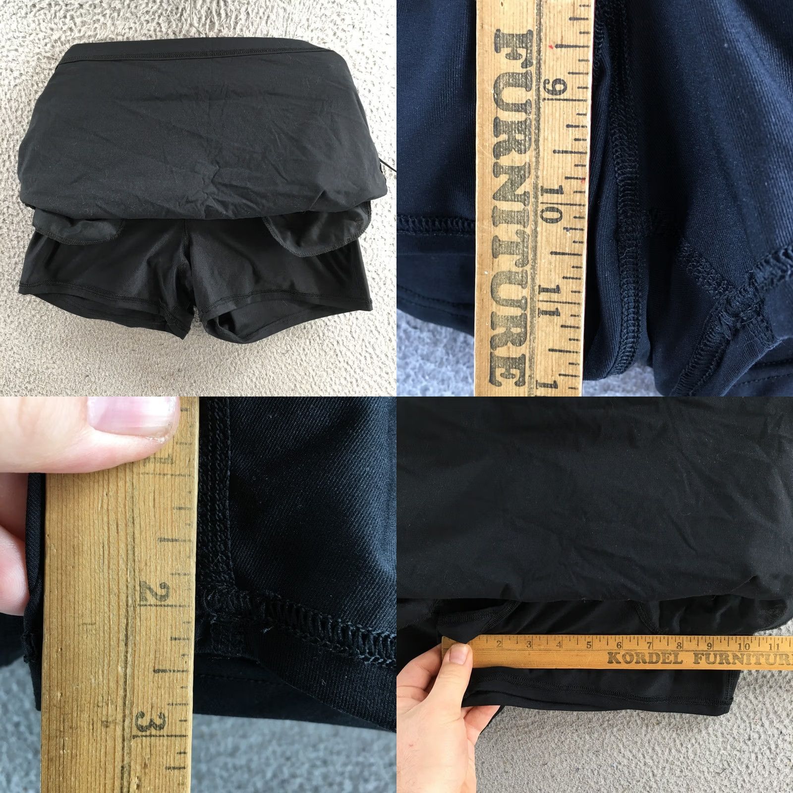 Vintage Columbia Skort Womens M Black Pull On Ruched Drawstring Athletic Running Tennis Skirt Short Womens Colmbia Size ONE SIZE - 8 Thumbnail