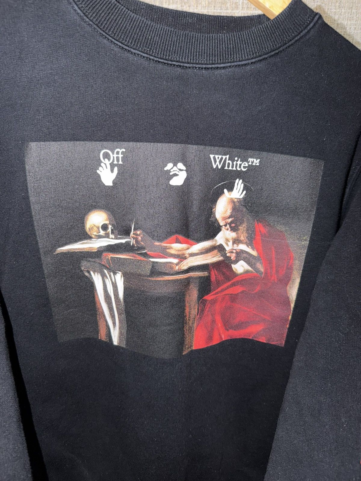 Off-White OFF WHITE CARAVAGGIO BLACK SWEATSHIRT Size US XXS / EU 40 - 4 Thumbnail