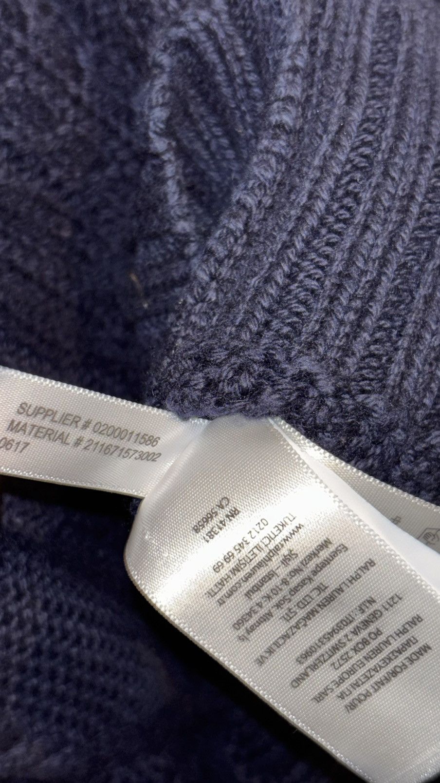 Polo Ralph Lauren Polo Ralph Lauren Navy Cable Knit Sweater -Cotton & Cashmere Size US S / EU 44-46 / 1 - 3 Thumbnail