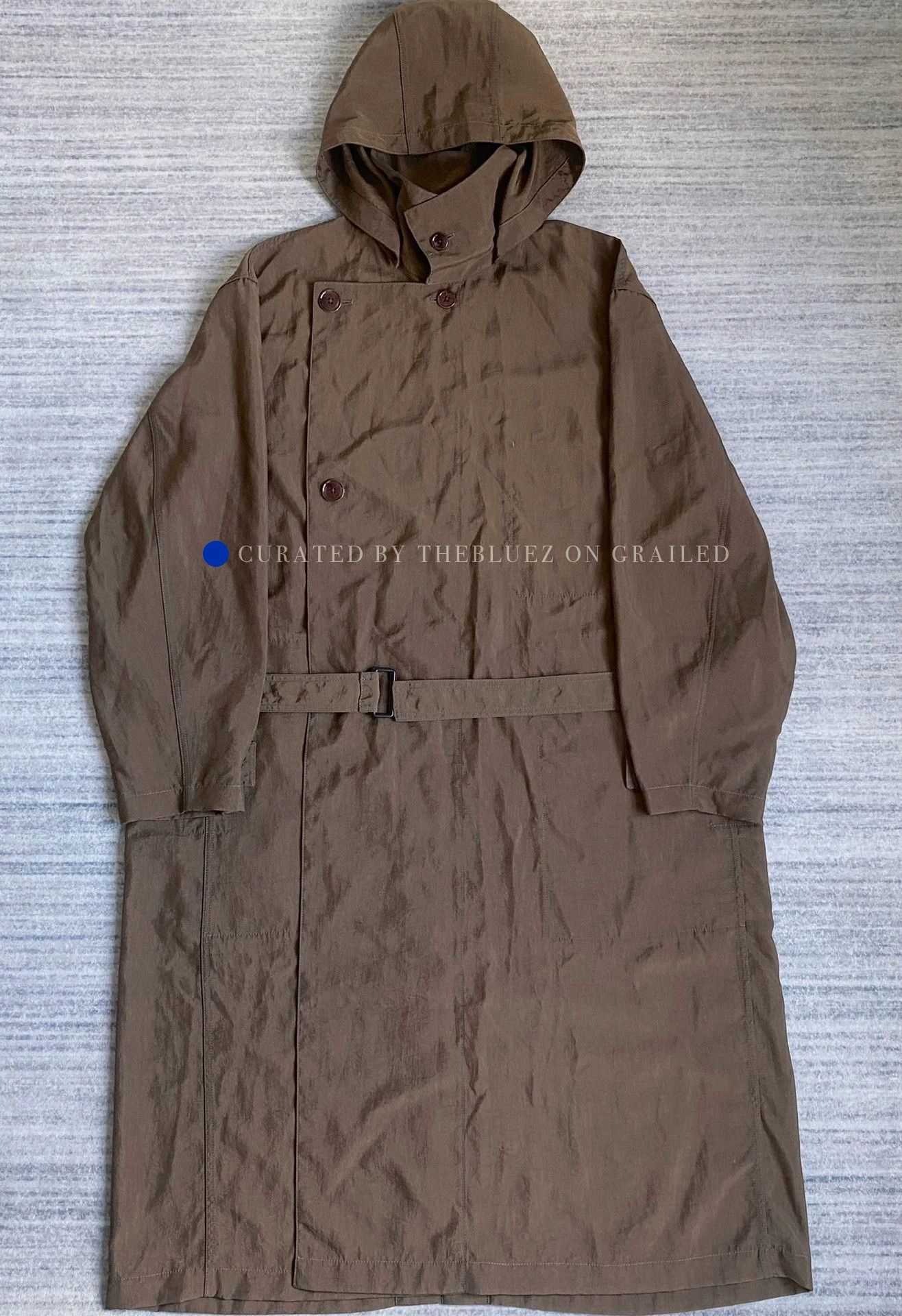 Lemaire Brown Belted Military Trench Coat in XL Size US XL / EU 56 / 4 - 1 Thumbnail