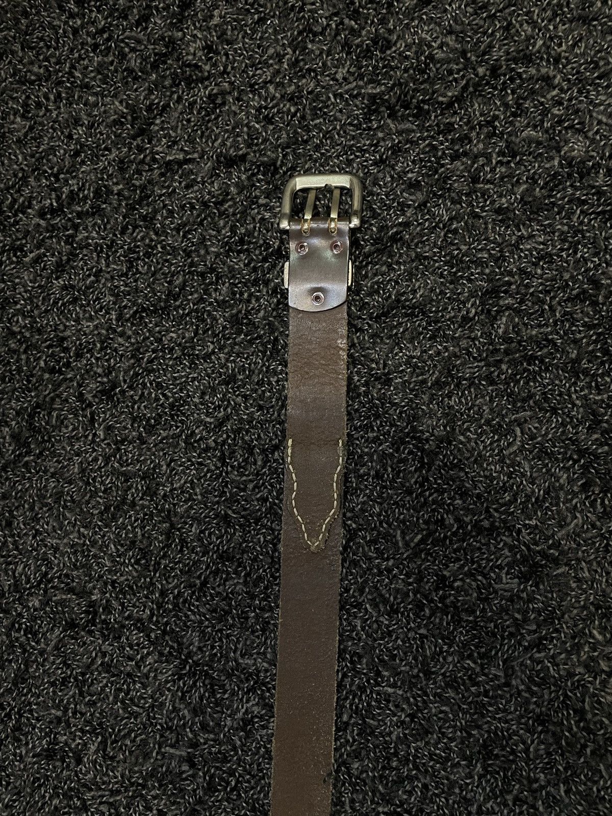Levi's Vintage 90 s Levi’s made USA leather belt Avant Garde Y2K Size ONE SIZE - 6 Thumbnail