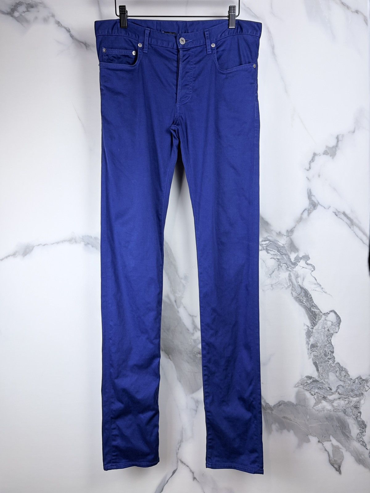 Dior DIOR HOMME 18cm Metallic GOLD Wax COATED Stretch Denim JEANS