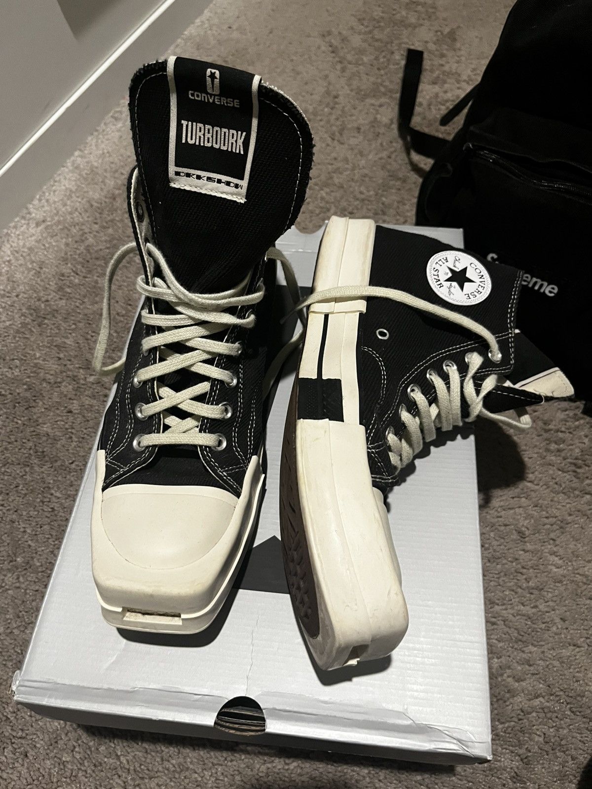 Rick Owens Drkshdw Rick Owens Turbodrk Hi Chuck 70 Size US 10.5 / EU 43-44 - 2 Thumbnail