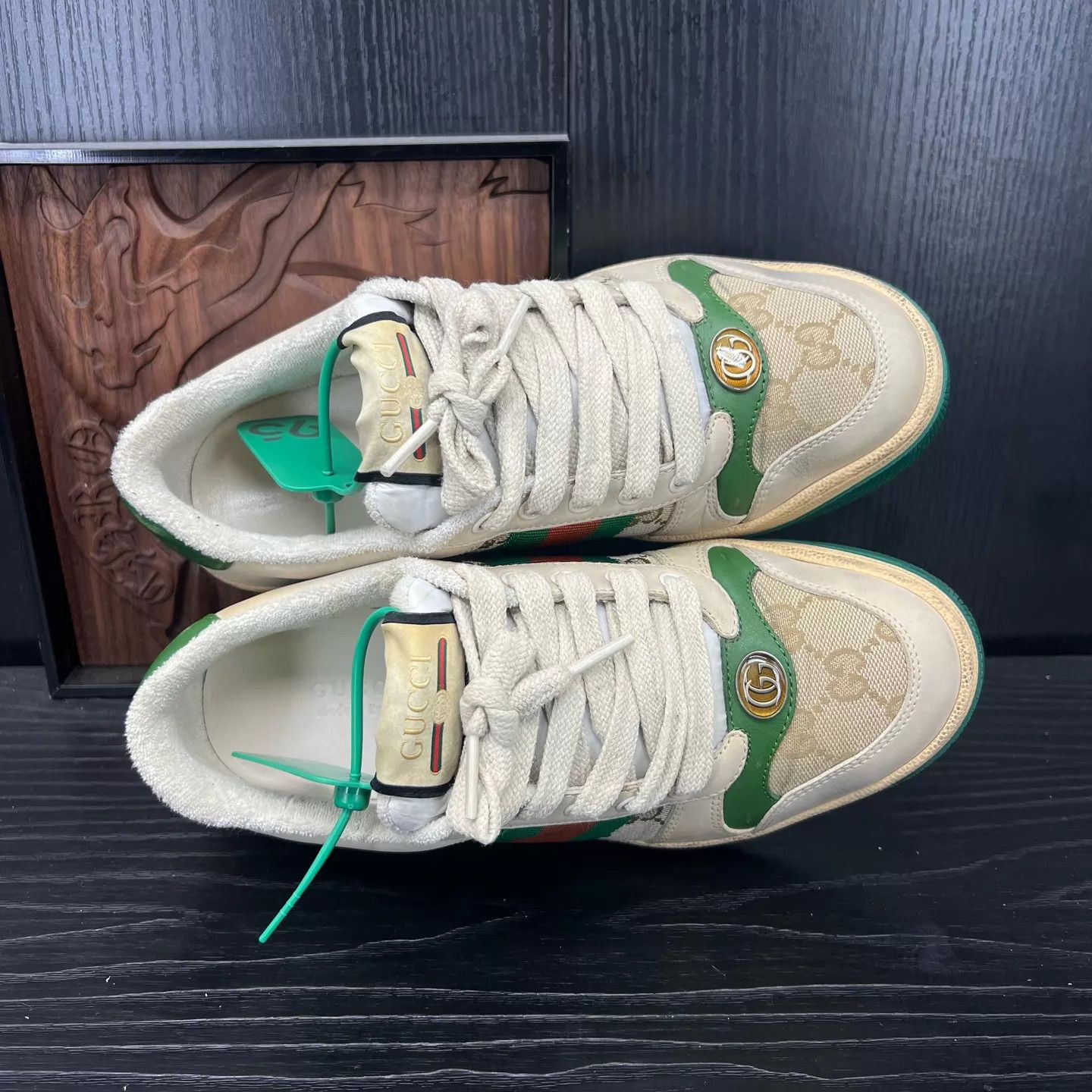 Gucci Gucci Distressed Sneaker Gray Green Women's 36 Worn Once Size US 5.5 / IT 35.5 - 7 Thumbnail