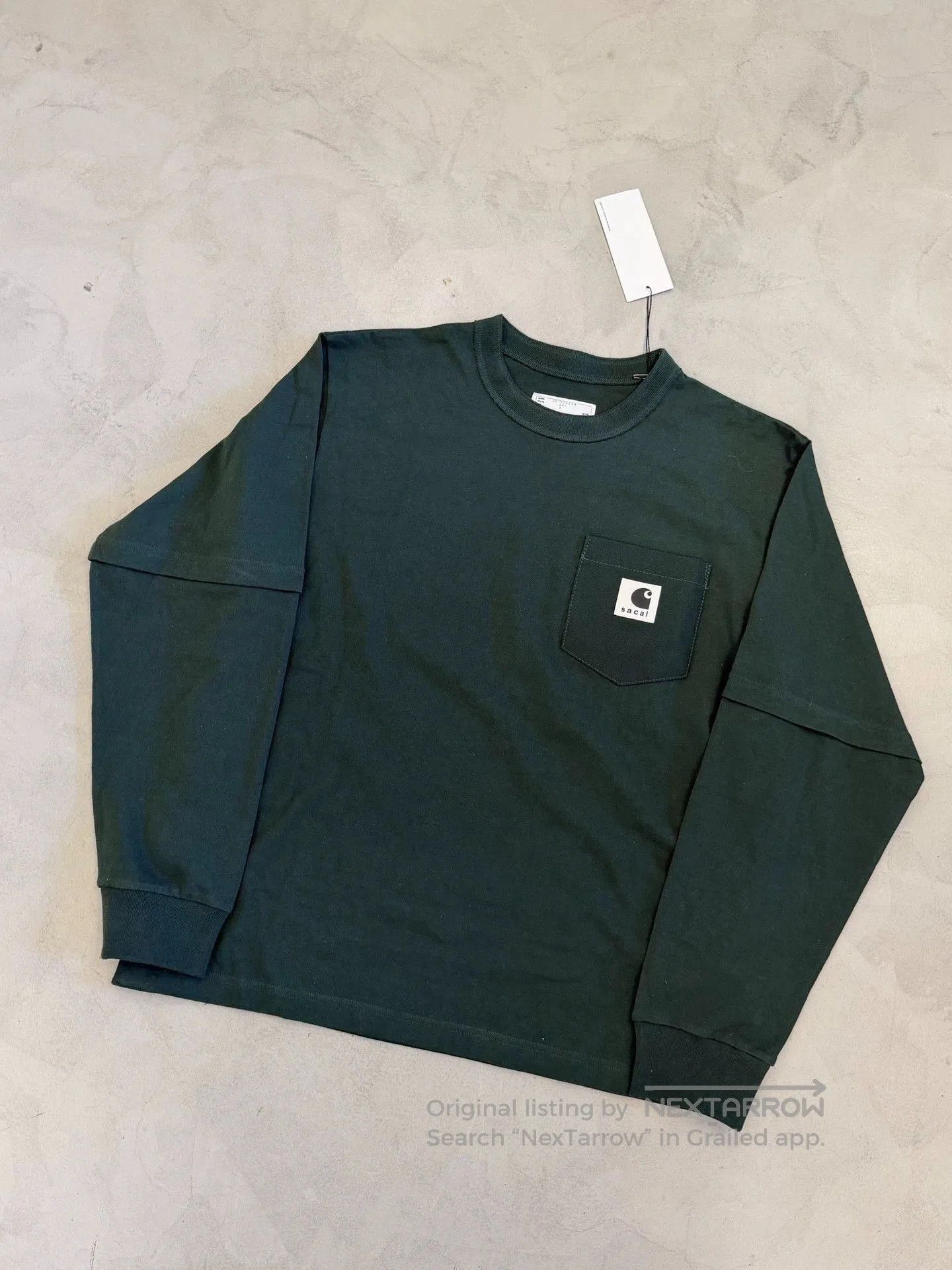 Sacai Black Long Sleeve Shirt with Chest Pocket - Size L. Size US L / EU 52-54 / 3 - 1 Thumbnail