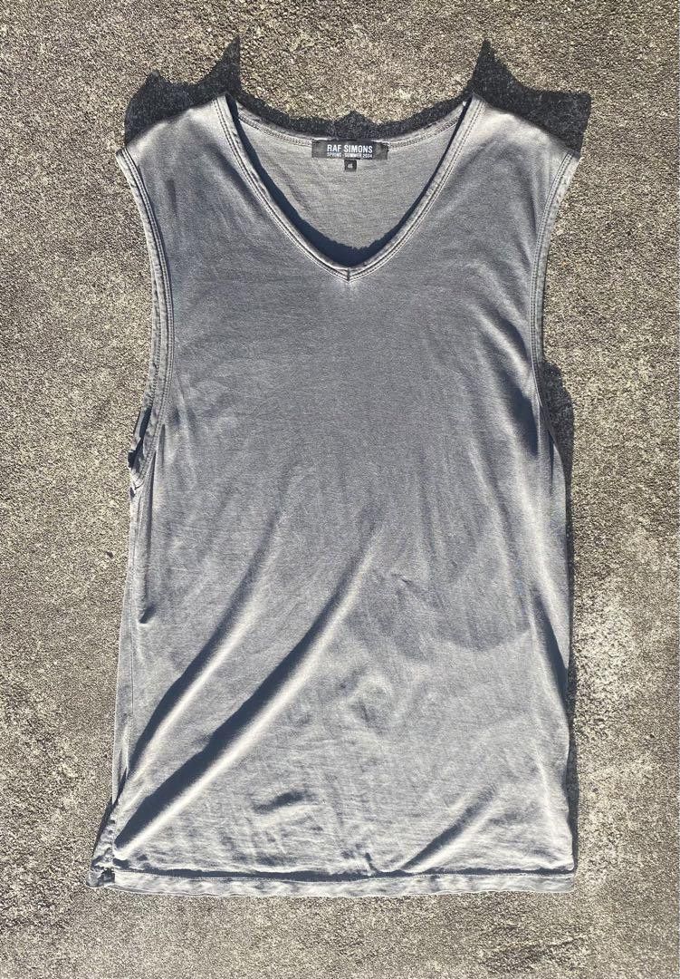 image of Raf Simons Ss04 "may The Circle Be Unbroken" Tank Top in Grey, Men's (Size Medium)
