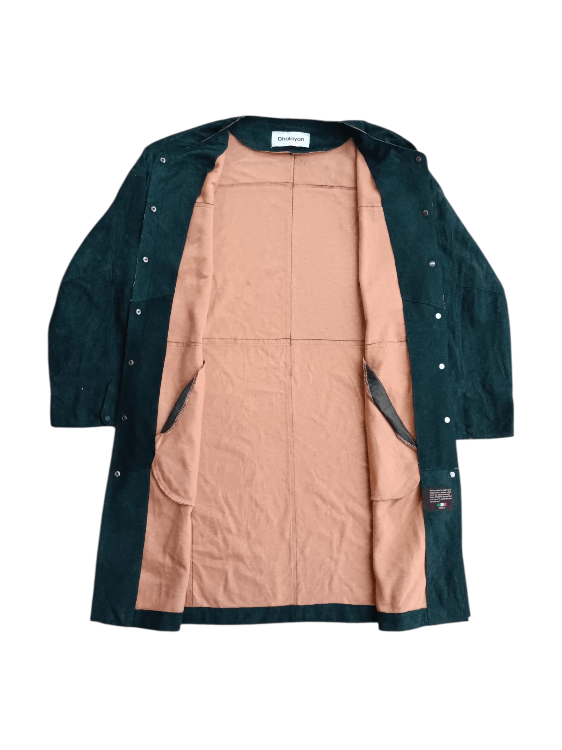 Hussein Chalayan Chalayan by hussein chalayan suede green dress Size L / US 10 / IT 46 - 6 Thumbnail