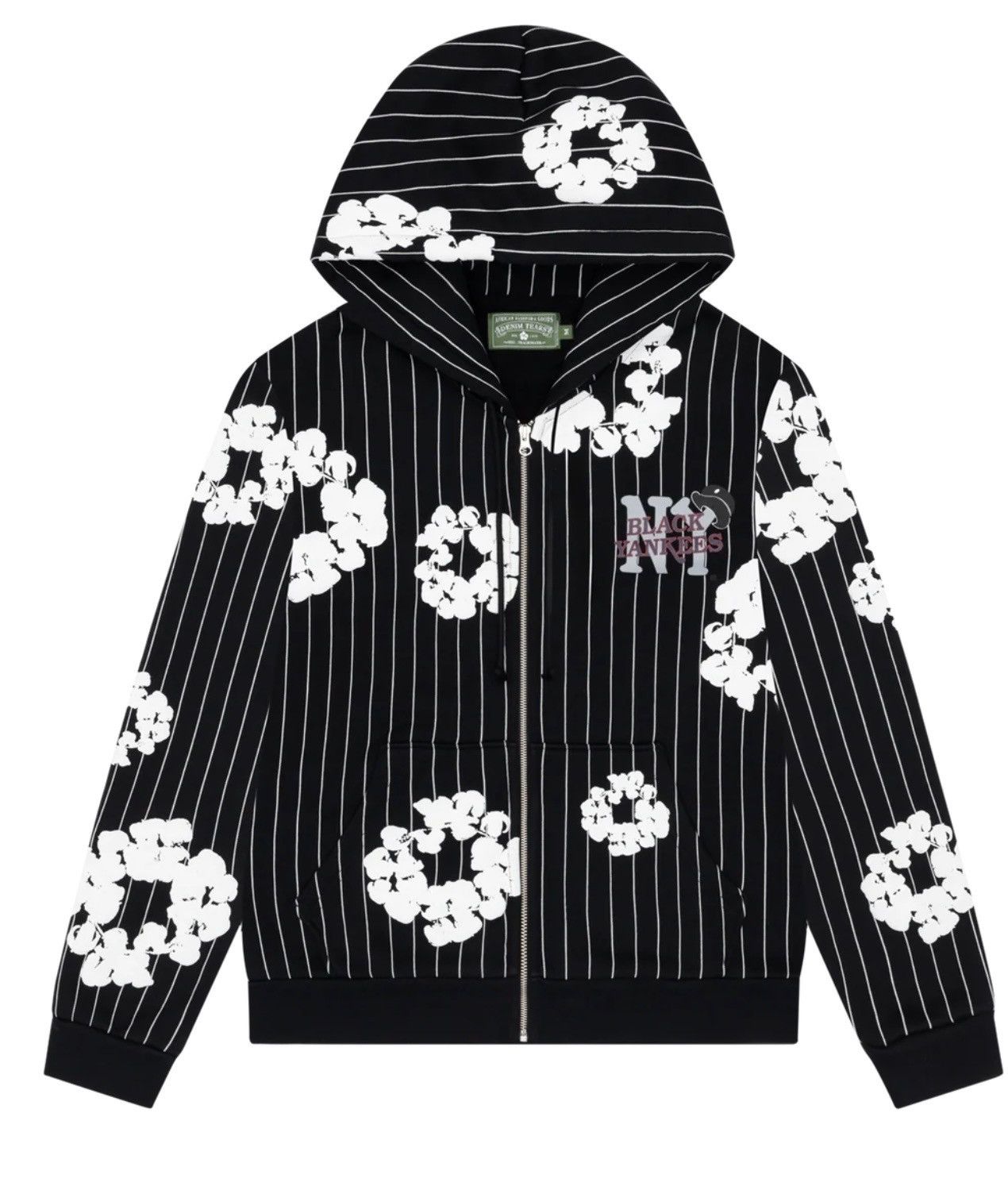 DENIM TEARS Denim Tears Pinstripe Black Yankees CW Zip Hoodie Size US L / EU 52-54 / 3 - 3 Thumbnail