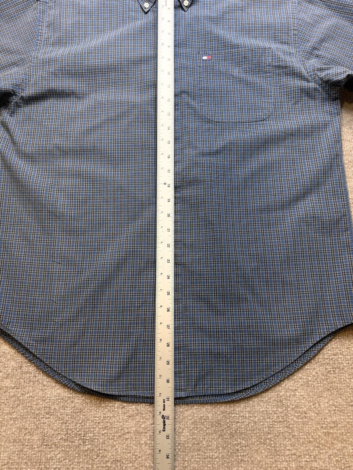 Tommy Hilfiger Tommy Hilfiger Men's Med Blue Plaid LS Button Down [702] Size US M / EU 48-50 / 2 - 9 Thumbnail