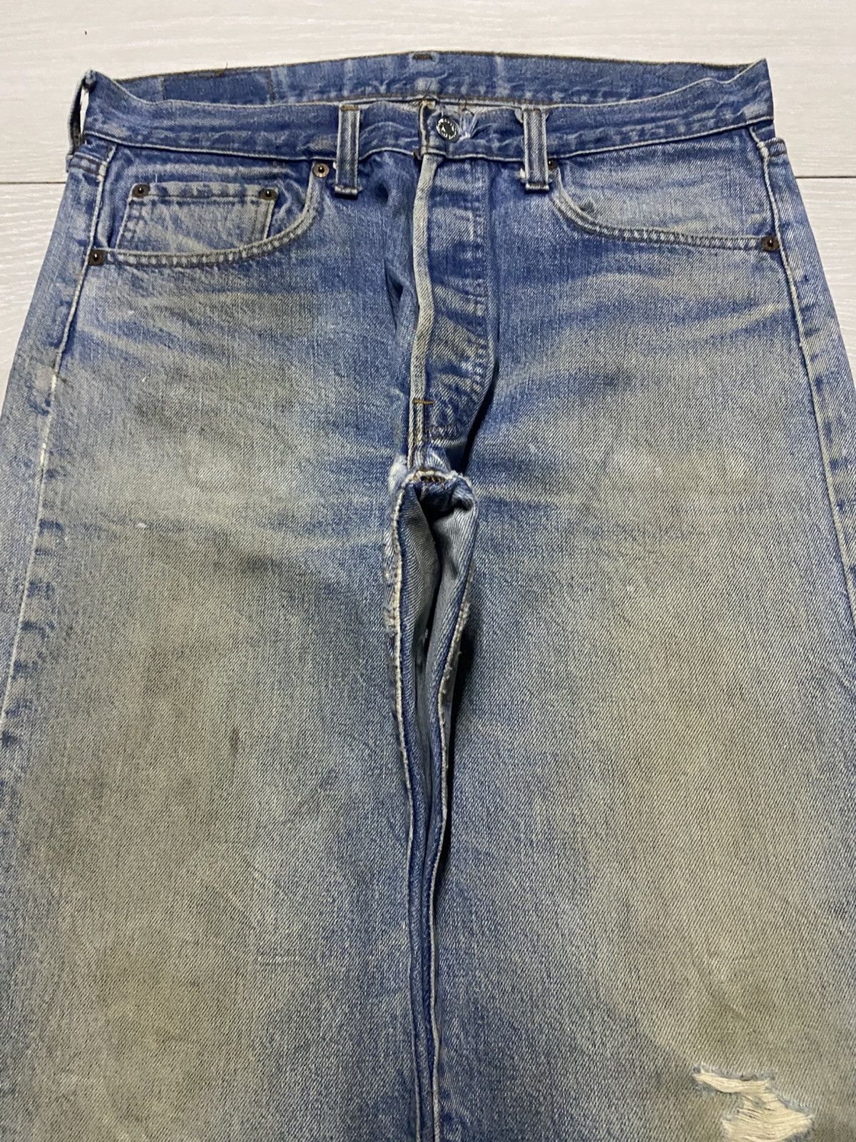 Levi's W32 Vintage Levis 501 60s Selvedge Rindem No6 ButtonFly Jean Size US 32 / EU 48 - 3 Thumbnail