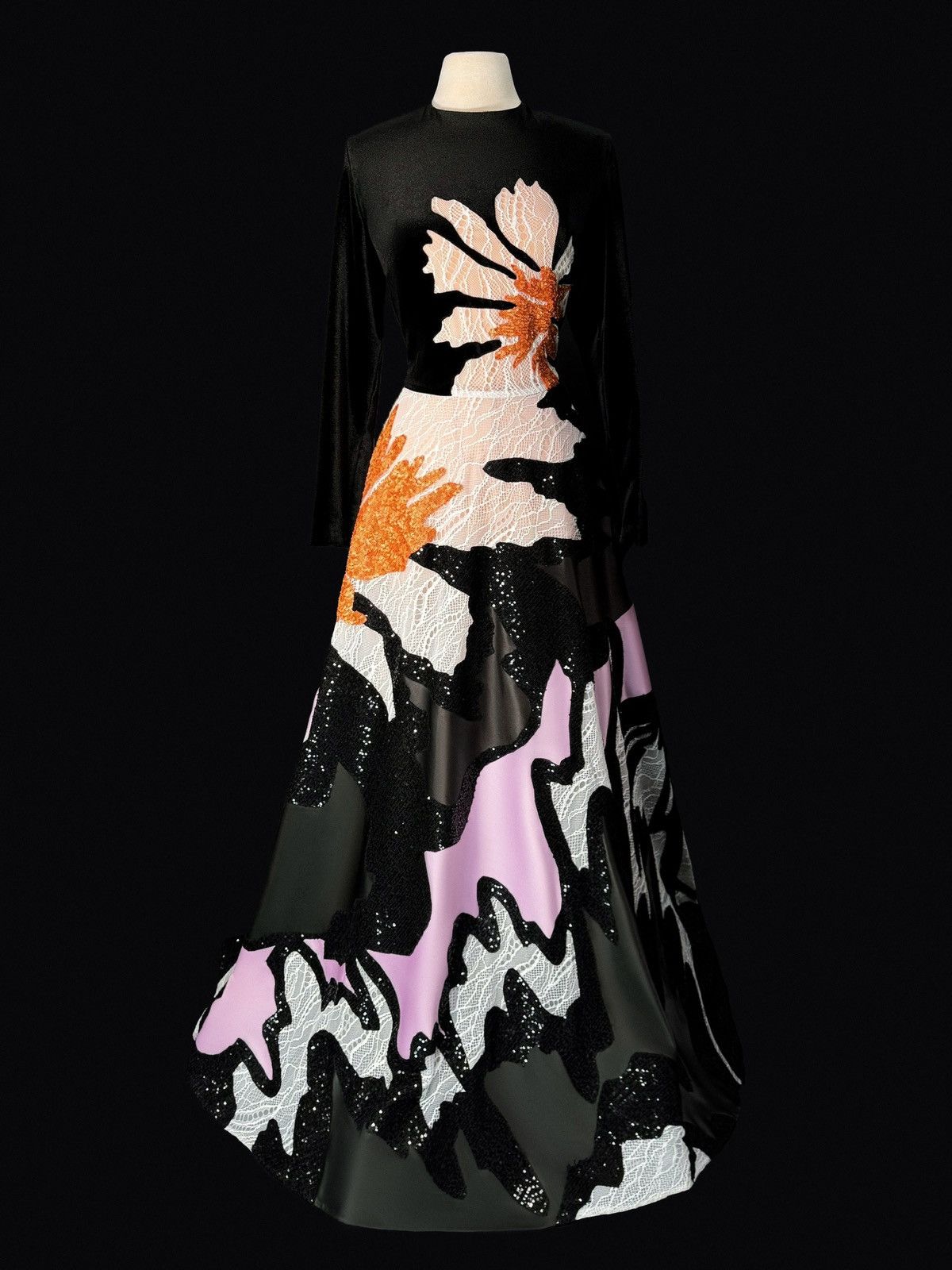 Other Brand New US 10 JEAN FARES COUTURE A-Line Evening Dress Size L / US 10 / IT 46 - 1 Thumbnail