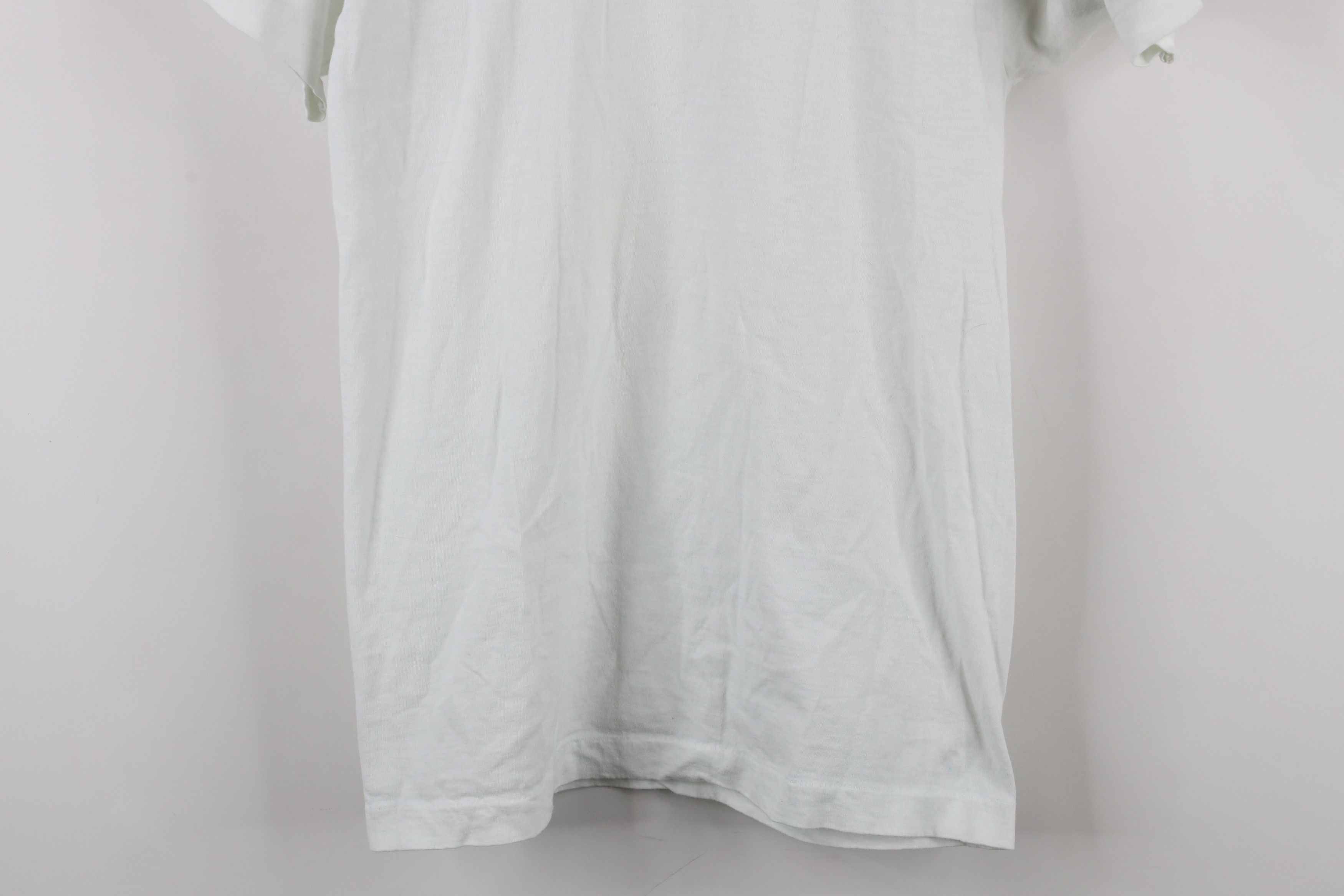 Vintage Vintage 80s 90s Streetwear Blank Cotton T-Shirt White USA Size US M / EU 48-50 / 2 - 3 Thumbnail