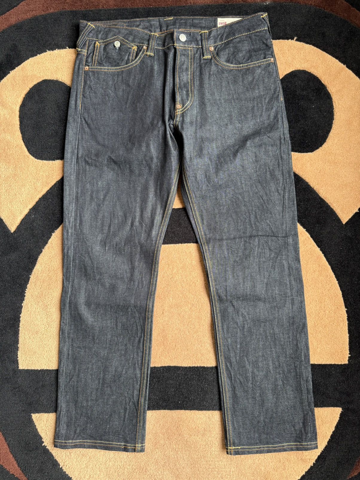Evisu evisu embroidery daicock style denim jeans size：34x34 Size US 34 / EU 50 - 2 Thumbnail