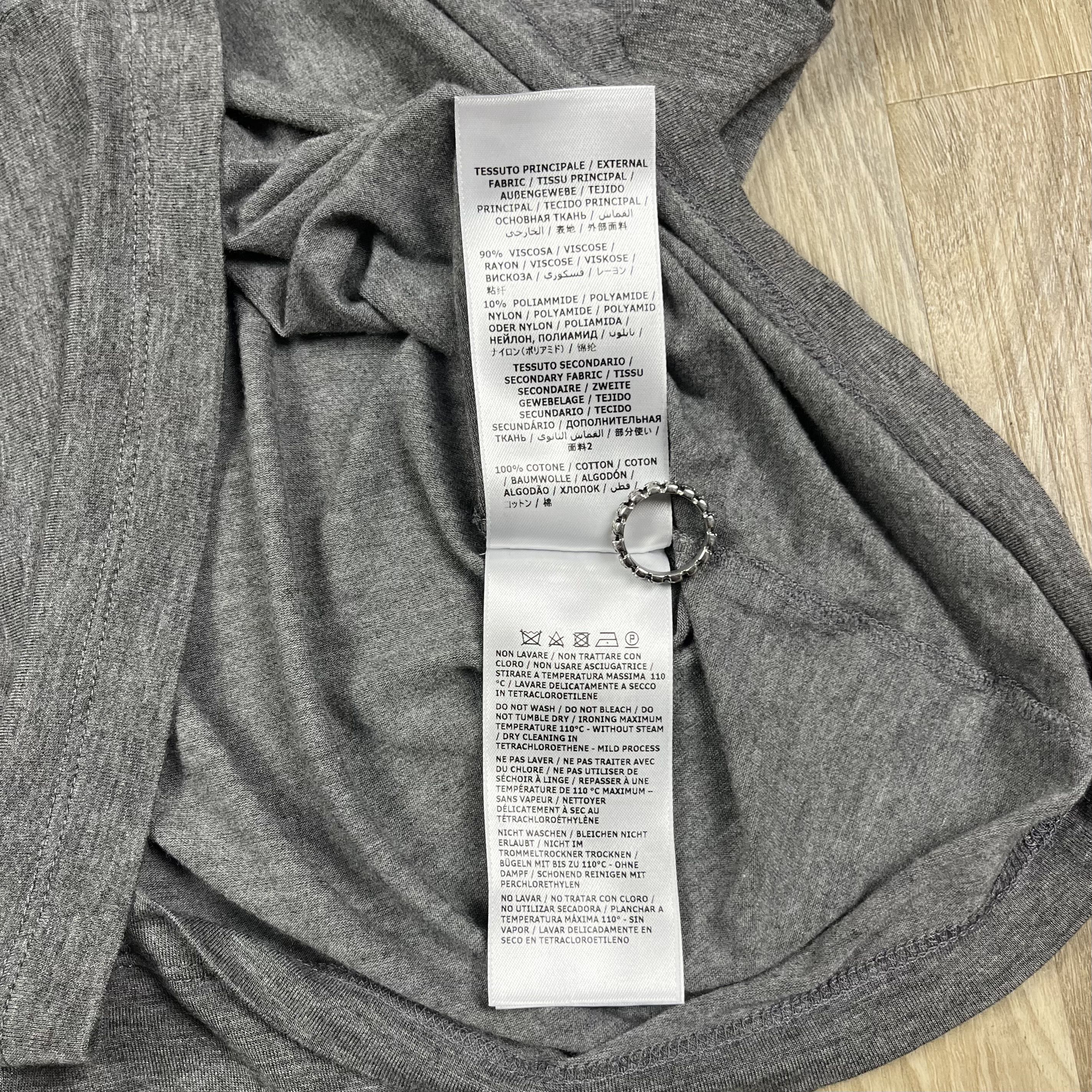 Salvatore Ferragamo Ferragamo Colour Block Trim T-shirt Grey Multicolour Viscose Size US XL / EU 56 / 4 - 9 Thumbnail