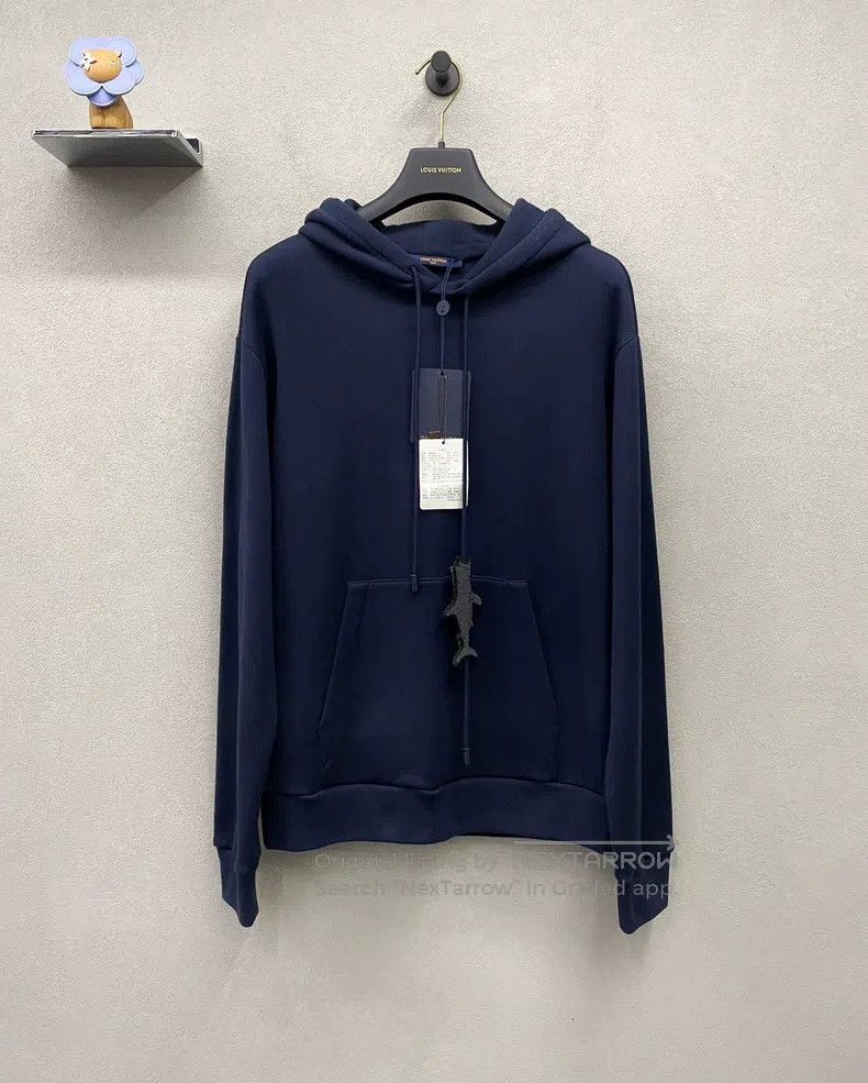 Louis Vuitton Louis Vuitton Navy Blue Beaded hoodie Size US M / EU 48-50 / 2 - 2 Thumbnail