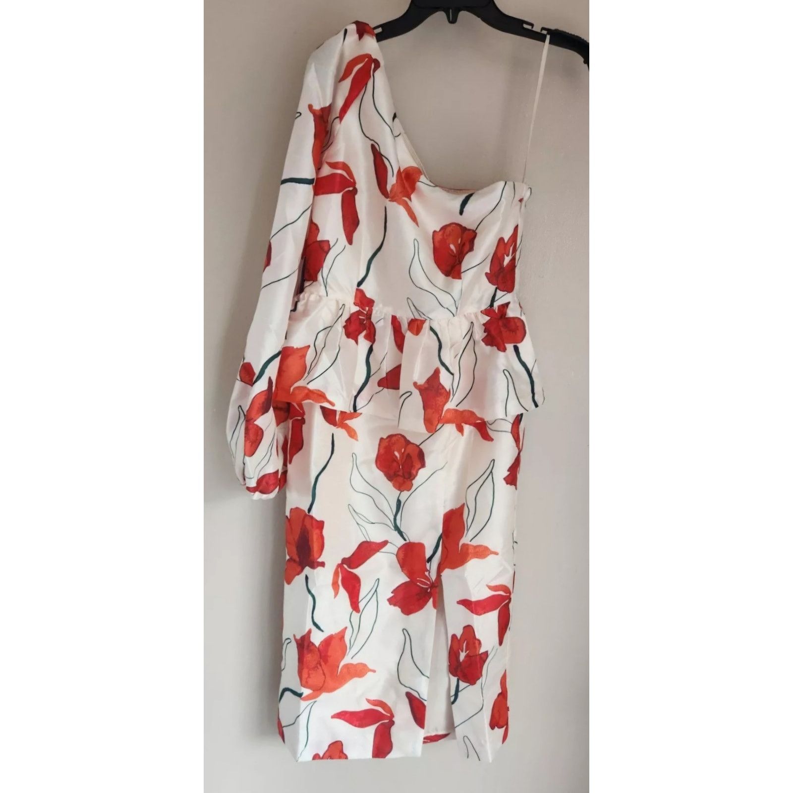 Anthropologie NWT ANTHROPOLOGIE Hutch One-Shoulder Peplum Dress $198 Sz 6 Size M / US 6-8 / IT 42-44 - 5 Thumbnail