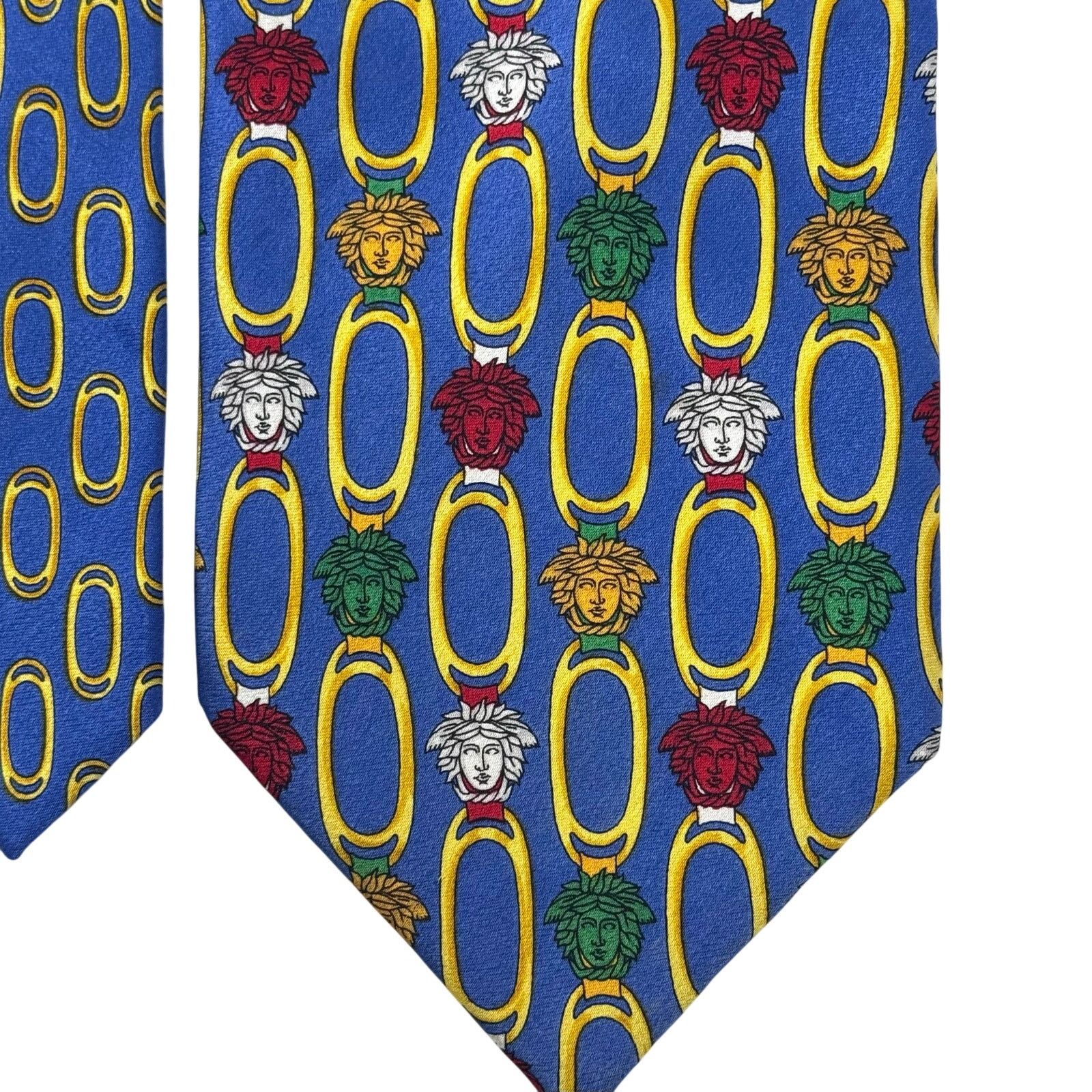 Versace Versace Blue Medusa Tie Size ONE SIZE - 9 Thumbnail