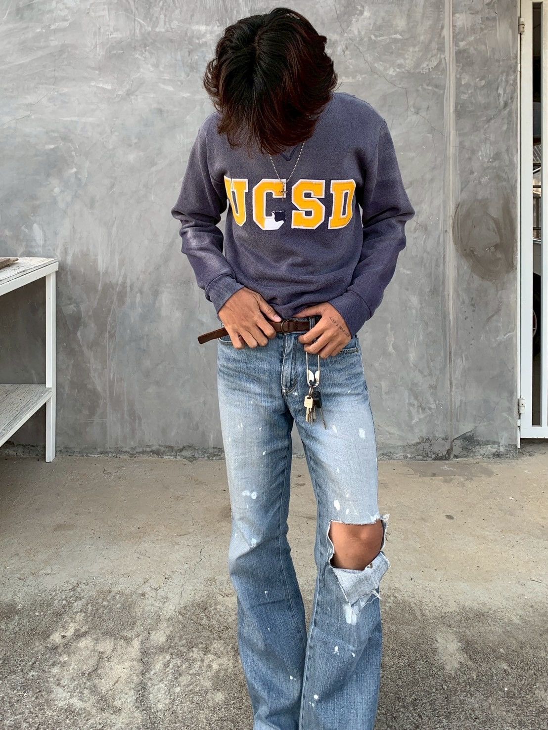 Russell Athletic Sun Faded 90s Russell Athletic "UCSD" Sweater Distressed ERD Size US S / EU 44-46 / 1 - 2 Thumbnail