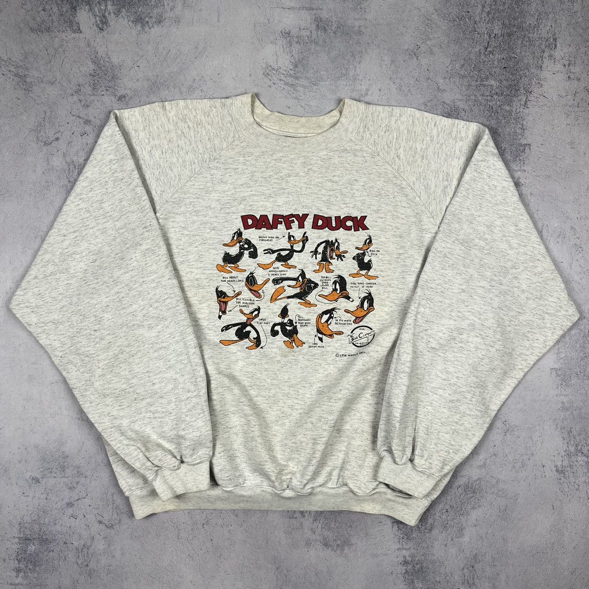 Vintage Vintage Duffy Duck Warner Bros cartoon sweatshirt 1994 Size US M / EU 48-50 / 2 - 5 Thumbnail