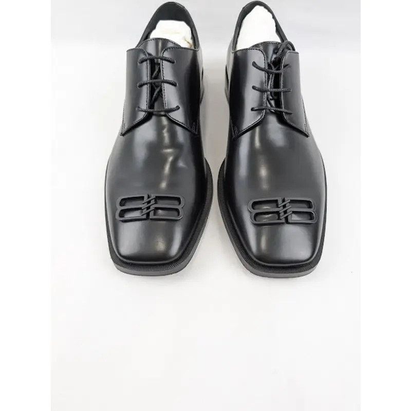 Balenciaga o1rshd1 Rim BB Icon Derbie Shoes in Black Size US 8 / EU 41 - 12 Thumbnail