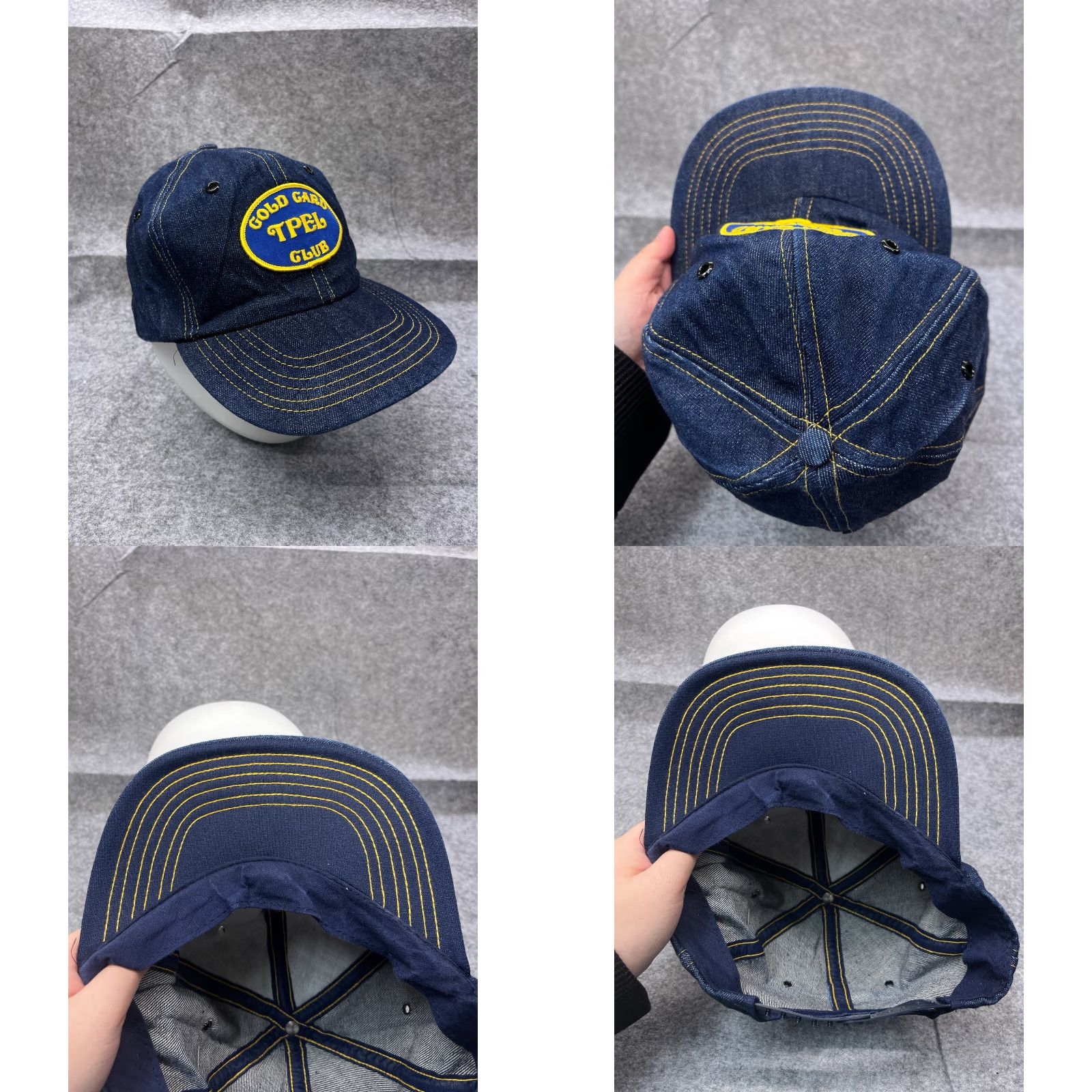 Vintage Blue Denim Snapback Hat Cap for Men | One Size | Casual DVA Theme | Adjustable Lightweight Size ONE SIZE - 8 Thumbnail