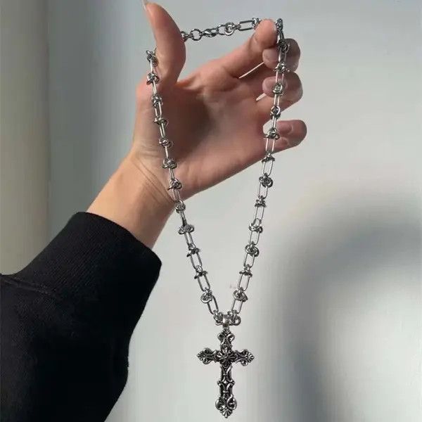 Jewelry Chiyuri x Koike Unique Carved Cross Pendant Necklace Size ONE SIZE - 2 Thumbnail