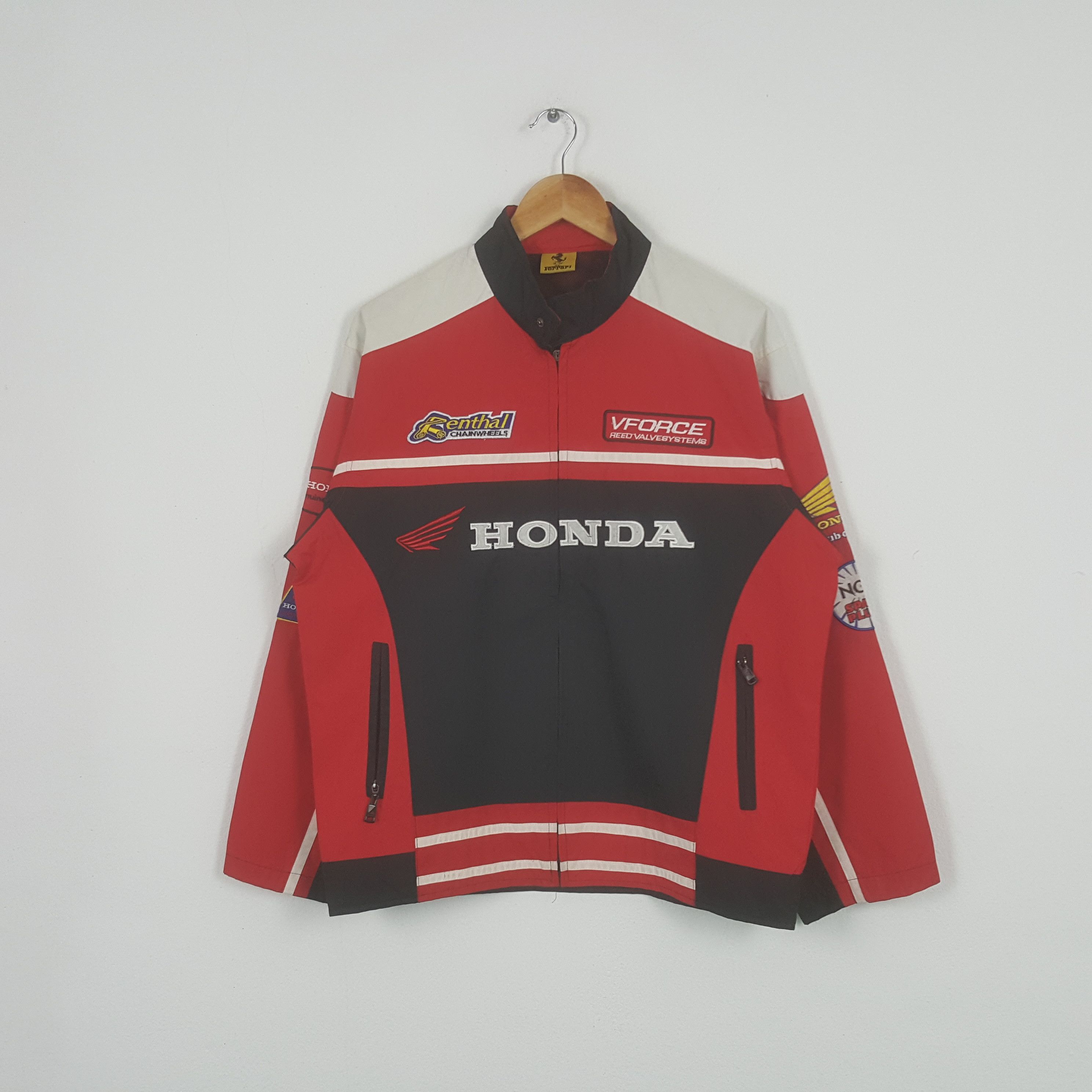 Vintage Honda X Ferrari Japanese Racing Bikers Jacket