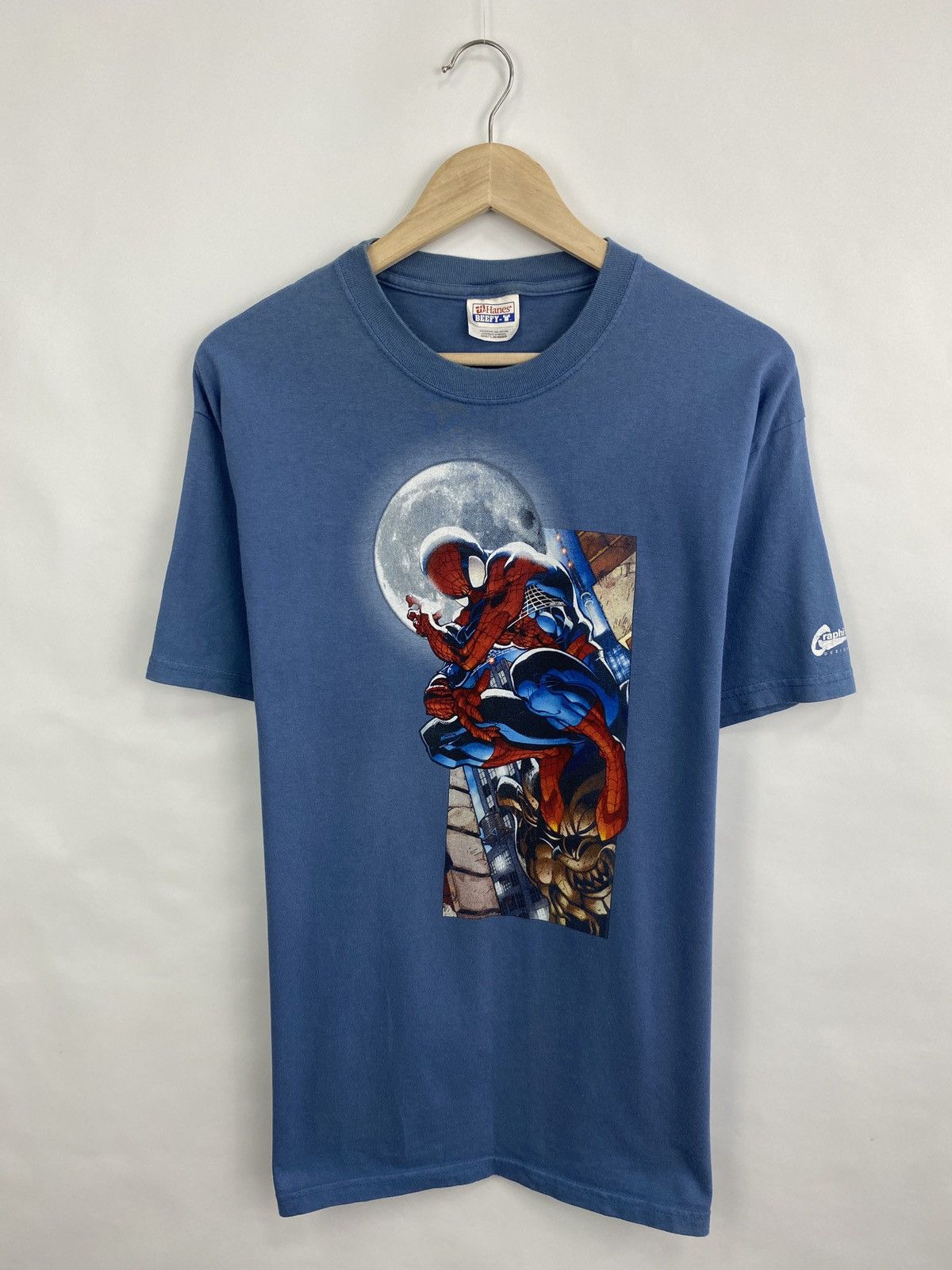 Marvel Comics × Vintage 🕷️🇺🇸 Vintage 2002 Spiderman Marvel Comics t-shirt Y2K Size US L / EU 52-54 / 3 - 3 Thumbnail