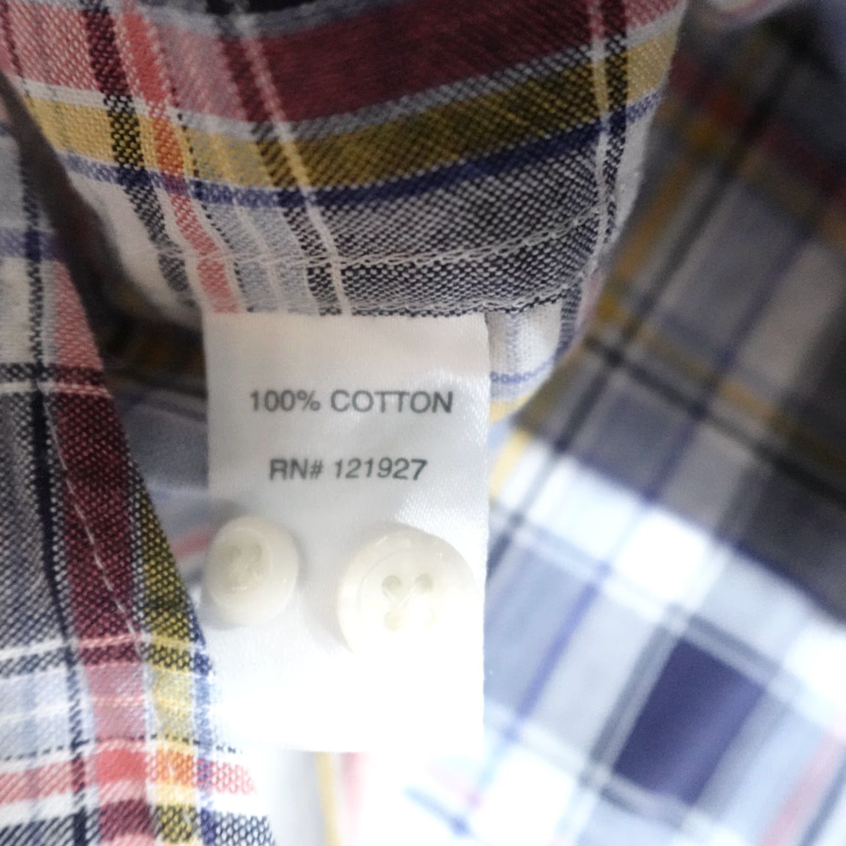 johnnie-O johnnie-O Shirt Medium Blue Windowpane Plaid Button-Down Oxford 100% Cotton Size US M / EU 48-50 / 2 - 8 Thumbnail