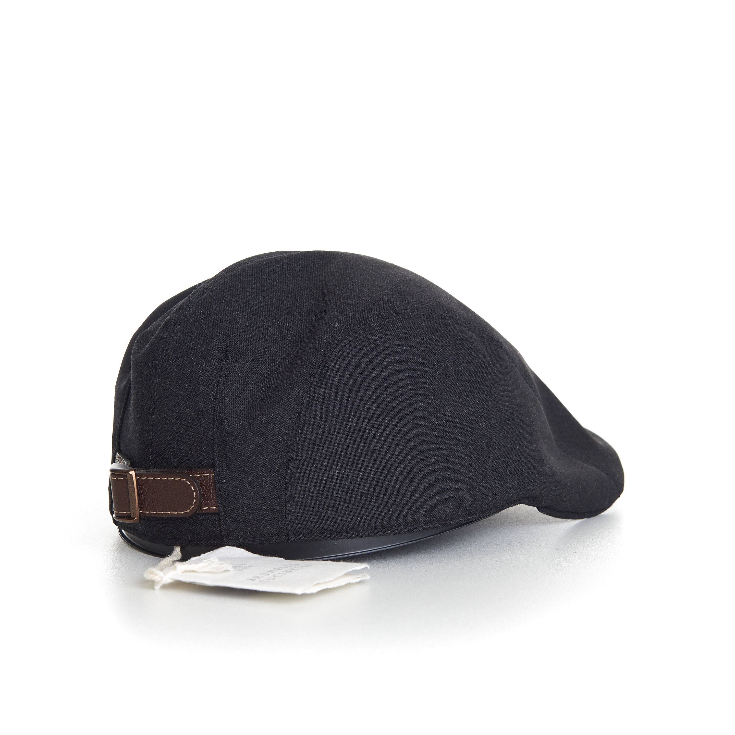 Brunello Cucinelli Flat Cap In Fresco Virgin Wool & Logo Embroidery Size S Size ONE SIZE - 6 Thumbnail
