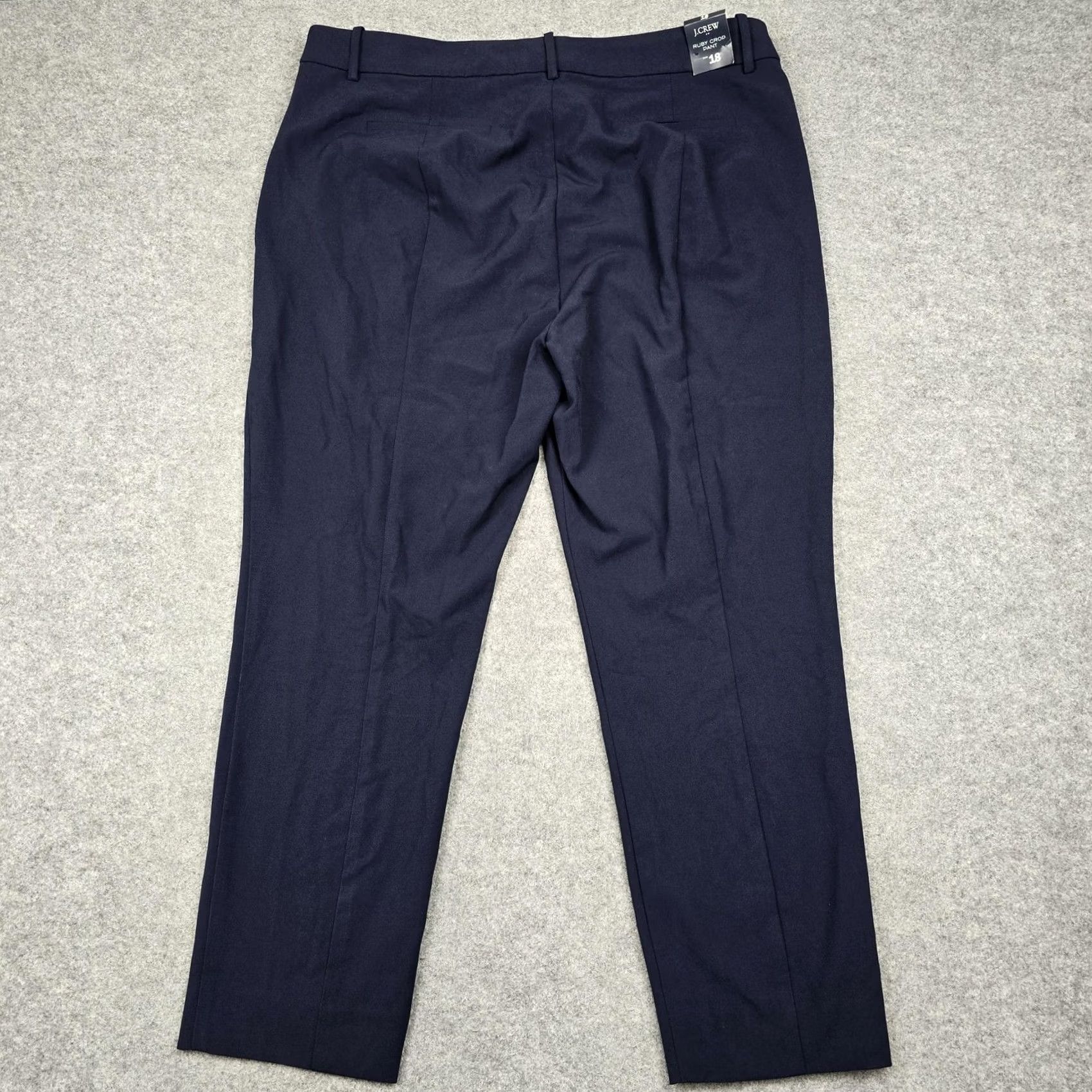J.Crew J Crew Pants Womens 18 Navy Blue Twill Crop Stretch Dress Career Work Ruby New Size 40" / US 18 - 7 Thumbnail