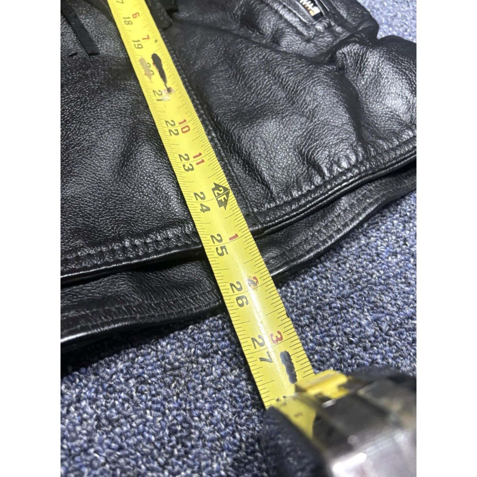 Vintage Addis Womens Black Genuine Leather Fringe Full-Zip Motorcycle Jacket L Size L / US 10 / IT 46 - 5 Thumbnail