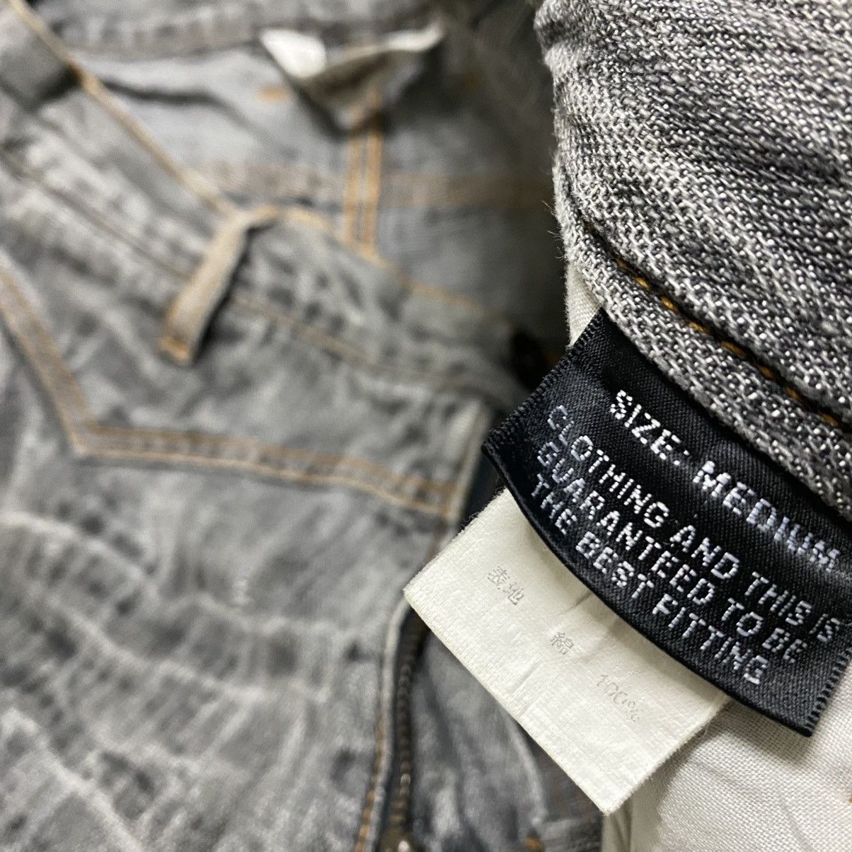 Japanese Brand GUMU INTERNATIONAL Studded Distressed Denim Flare Jeans Size US 31 - 18 Thumbnail