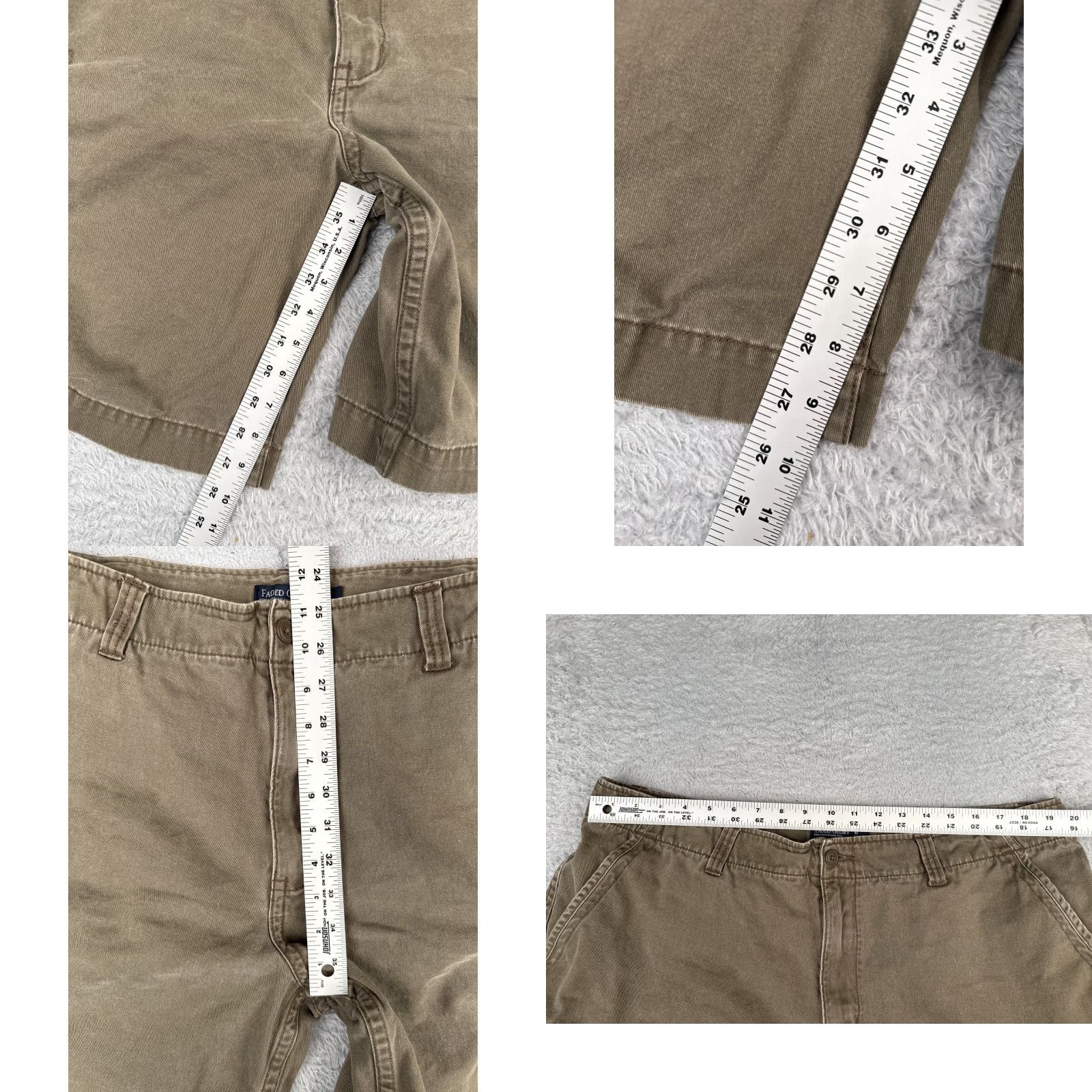 Faded Glory Faded Glory Shorts Men 40 Brown Cargo 9" 100% Cotton Twill Hiking Camping Casual Size US 40 / EU 56 - 8 Thumbnail