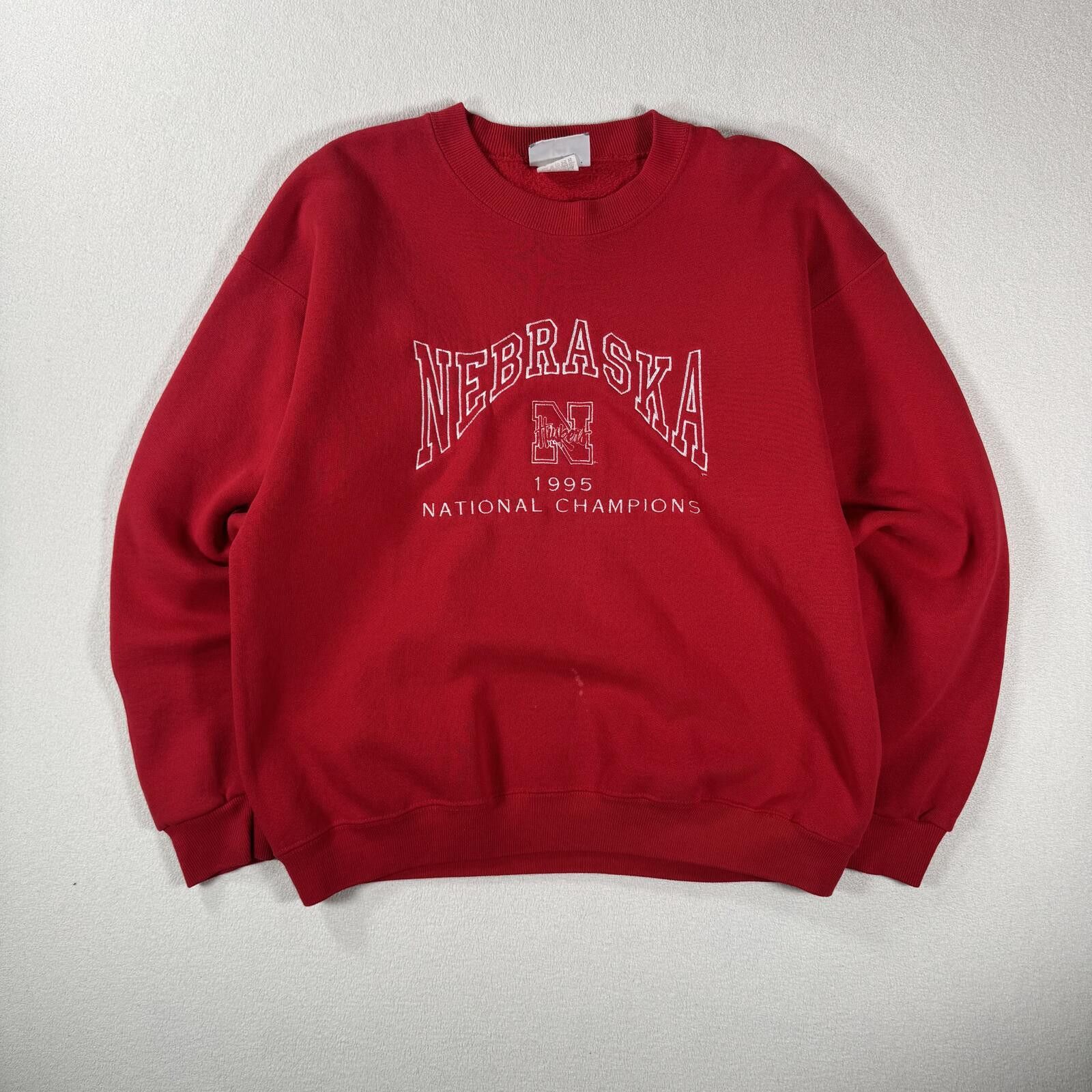 NCAA Vintage 90s Nebraska Spellout Collegiate Sweater Size US L / EU 52-54 / 3 - 1 Thumbnail