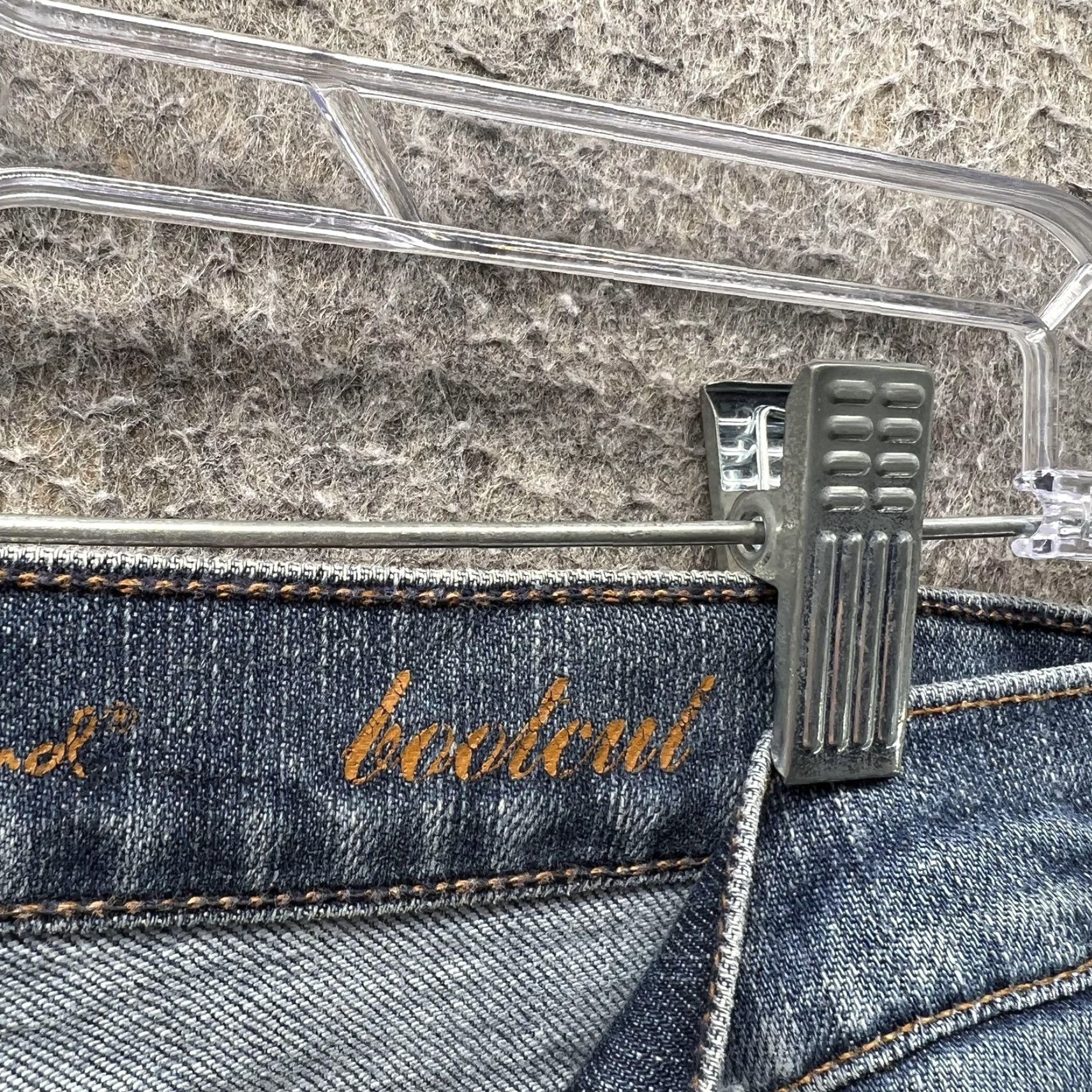 7 For All Mankind 7 For All Mankind Jeans Womens 30 Blue Bootcut Denim Medium Wash USA Regular Stretch Distressed Pockets Logo Embroidered Zip Fly Button Closure Size 30" / US 8 / IT 44 - 5 Thumbnail
