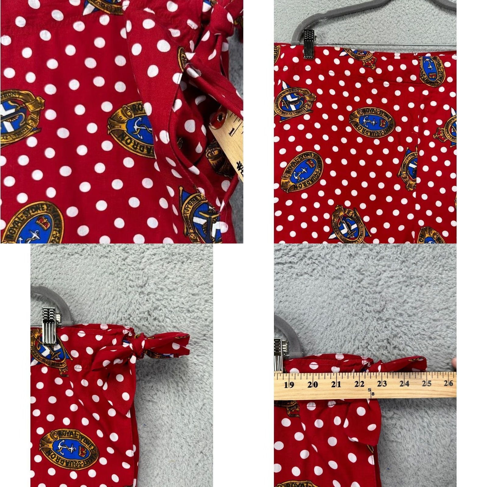 Talbots Talbots Pants Womens Large Red Polka Dot Nautical Tie Crop Straight Leg Size 36" / US 14 / IT 50 - 8 Thumbnail