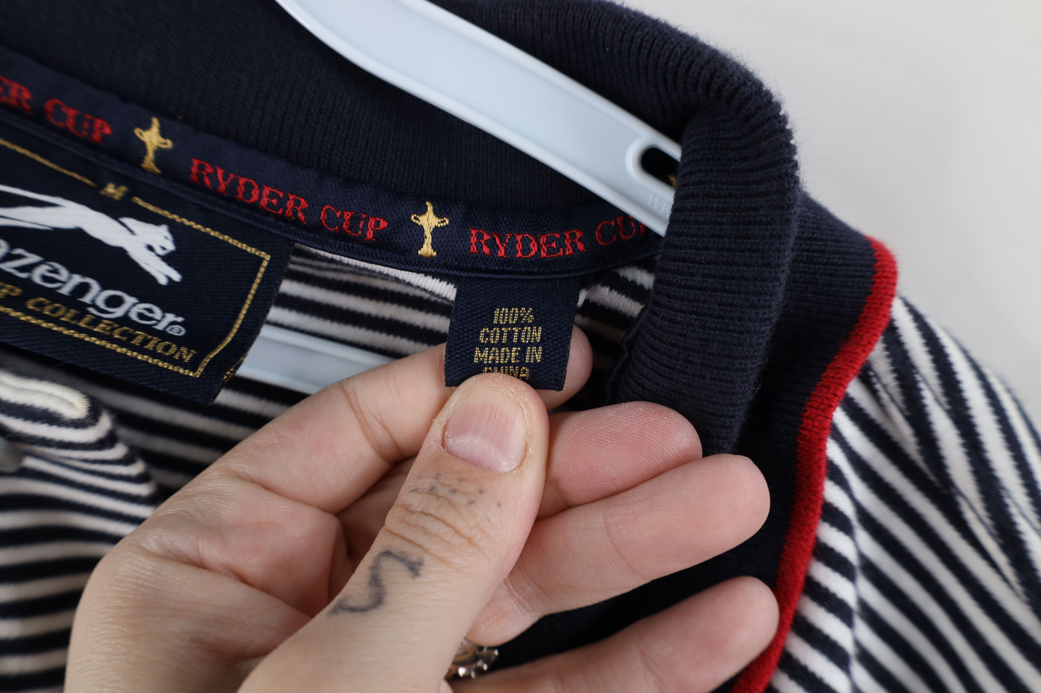 Vintage Vintage Y2K 2002 Ryder Cup The Belfry Striped Golf Polo Size US M / EU 48-50 / 2 - 8 Thumbnail