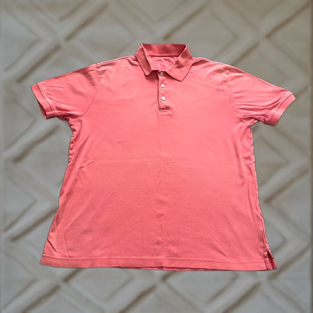 Vintage Unbranded Polo Shirt Mens L Pink Solid Collared Golf Rugby Cotton Preppy Short Sleeve Size US L / EU 52-54 / 3 - 1 Thumbnail