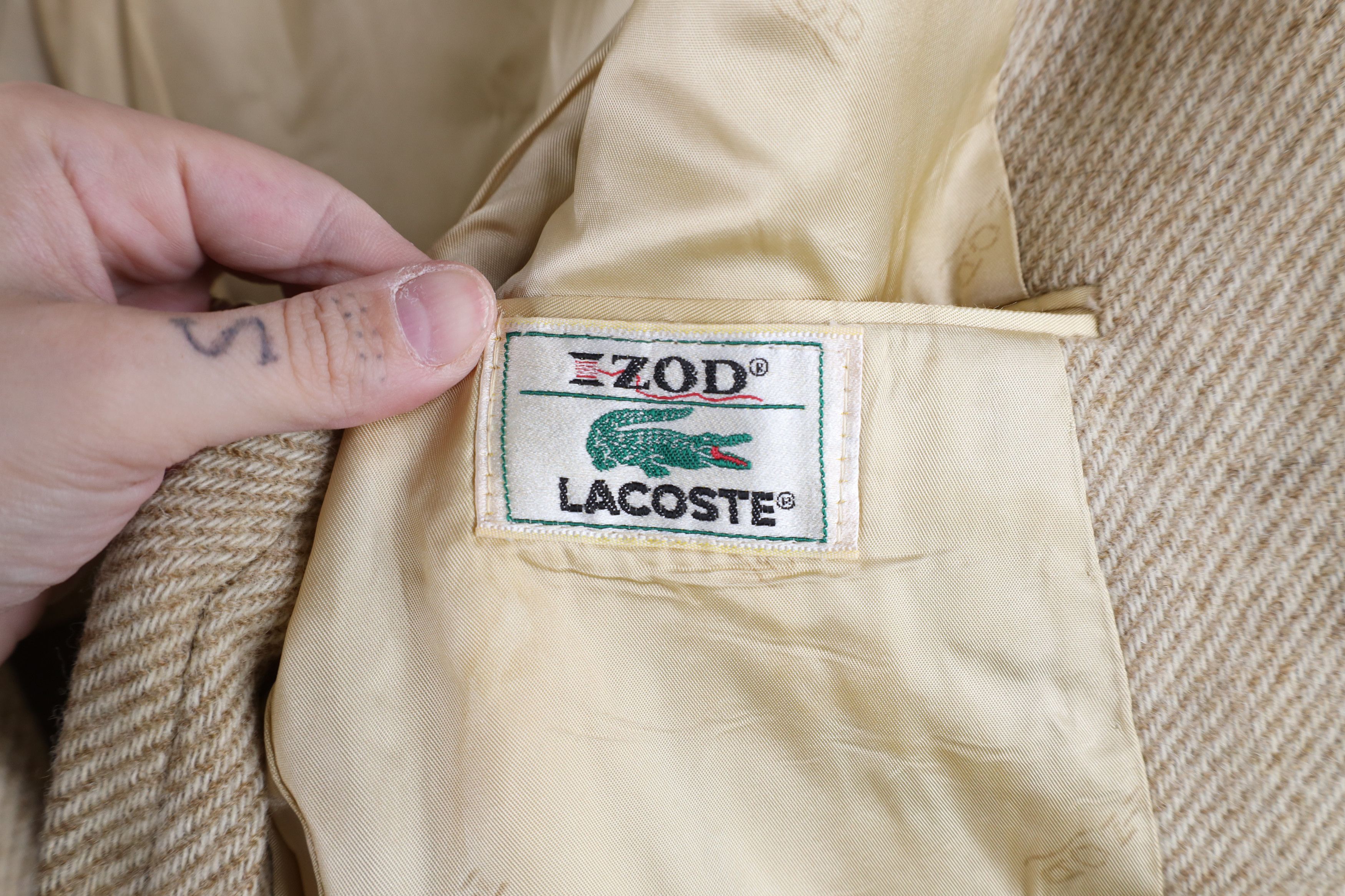 Lacoste Vintage 70s 80s Lacoste Elbow Patch Blazer Suit Jacket USA Size US XL / EU 56 / 4 - 13 Thumbnail