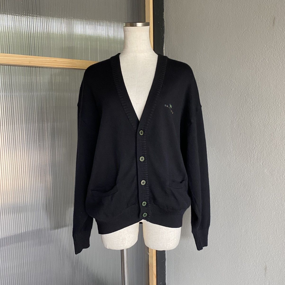 Balenciaga BALENCIAGA Black Logo Knit Cardigan. Size M / US 6-8 / IT 42-44 - 8 Thumbnail